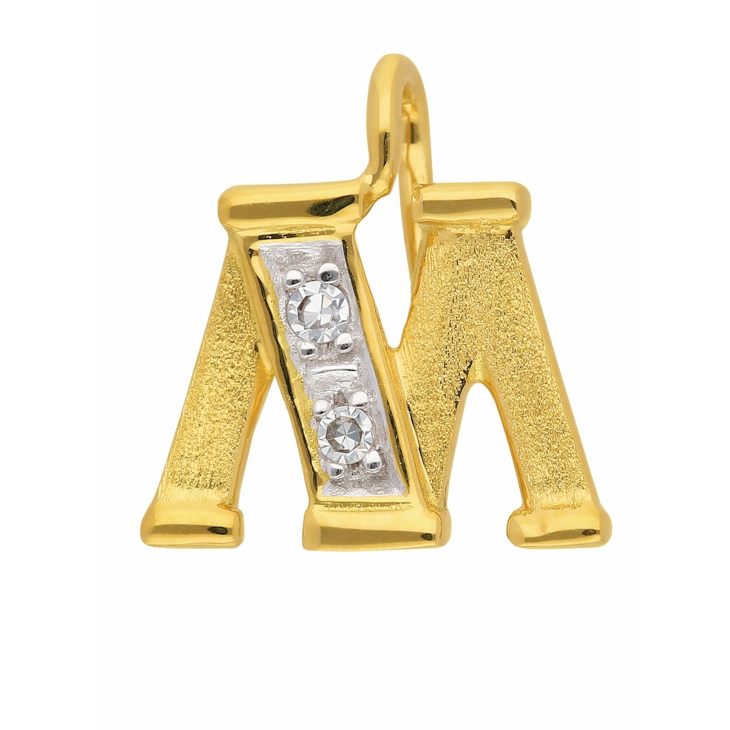 Adelia´s Buchstabenanhänger »585 Gold Buchstabenanhänger mit Diamant«