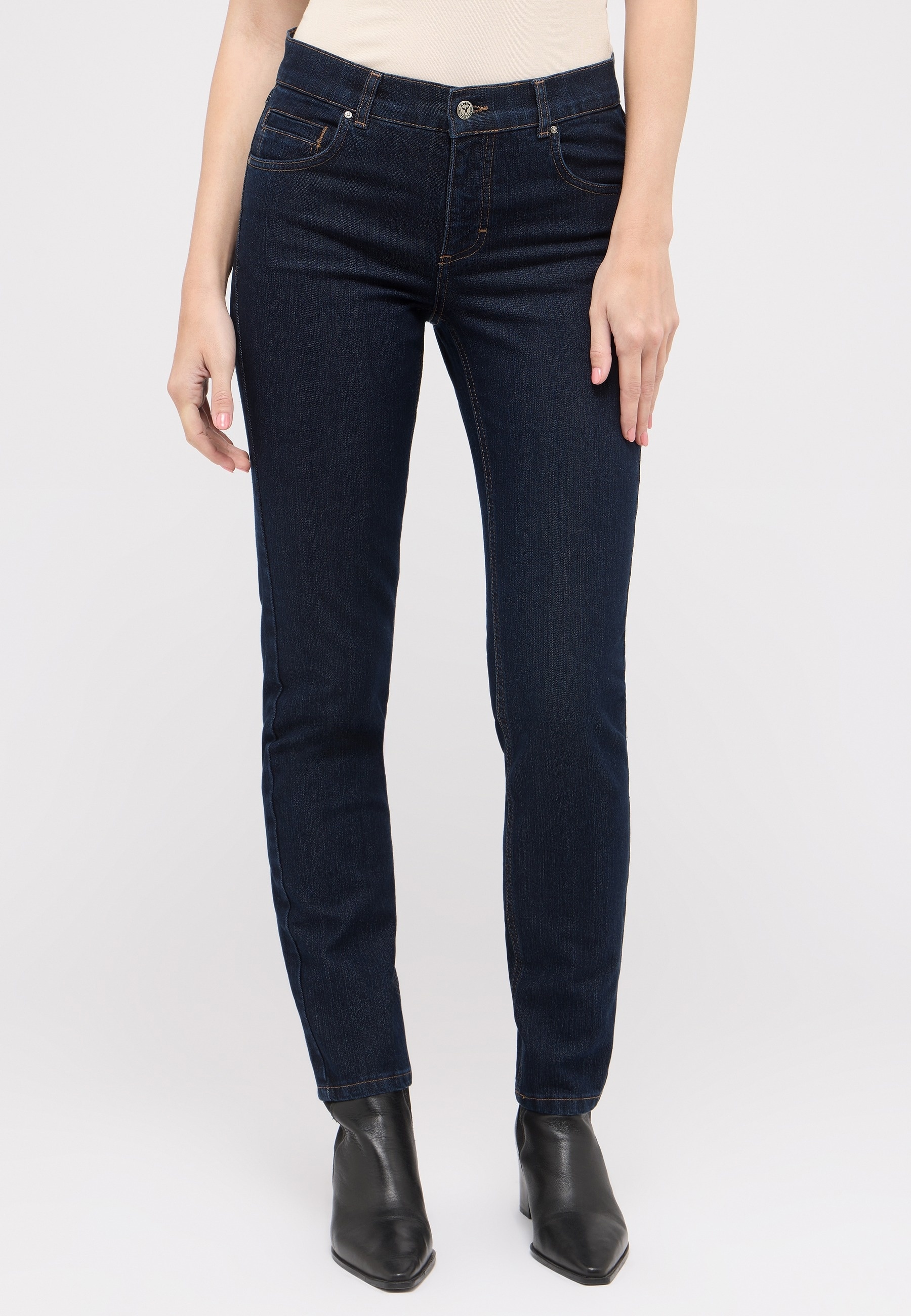 ANGELS 5-Pocket-Jeans "CICI" aus sportivem Denim