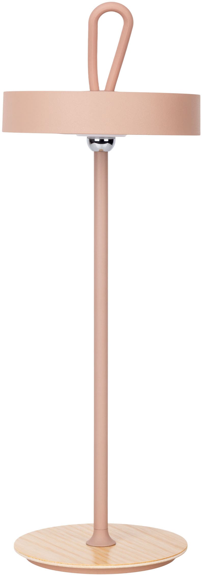OTTO home LED Tischleuchte »Ellvra mit Holzfuß, abnehmbares Kopfteil als Hängeleuchte verwendbar« LED-Modul 1 Stk. Warmweiß aufladbar, inkl Akku + USB Kabel, Kopfteil magnetisch, abnehmbar, Holz