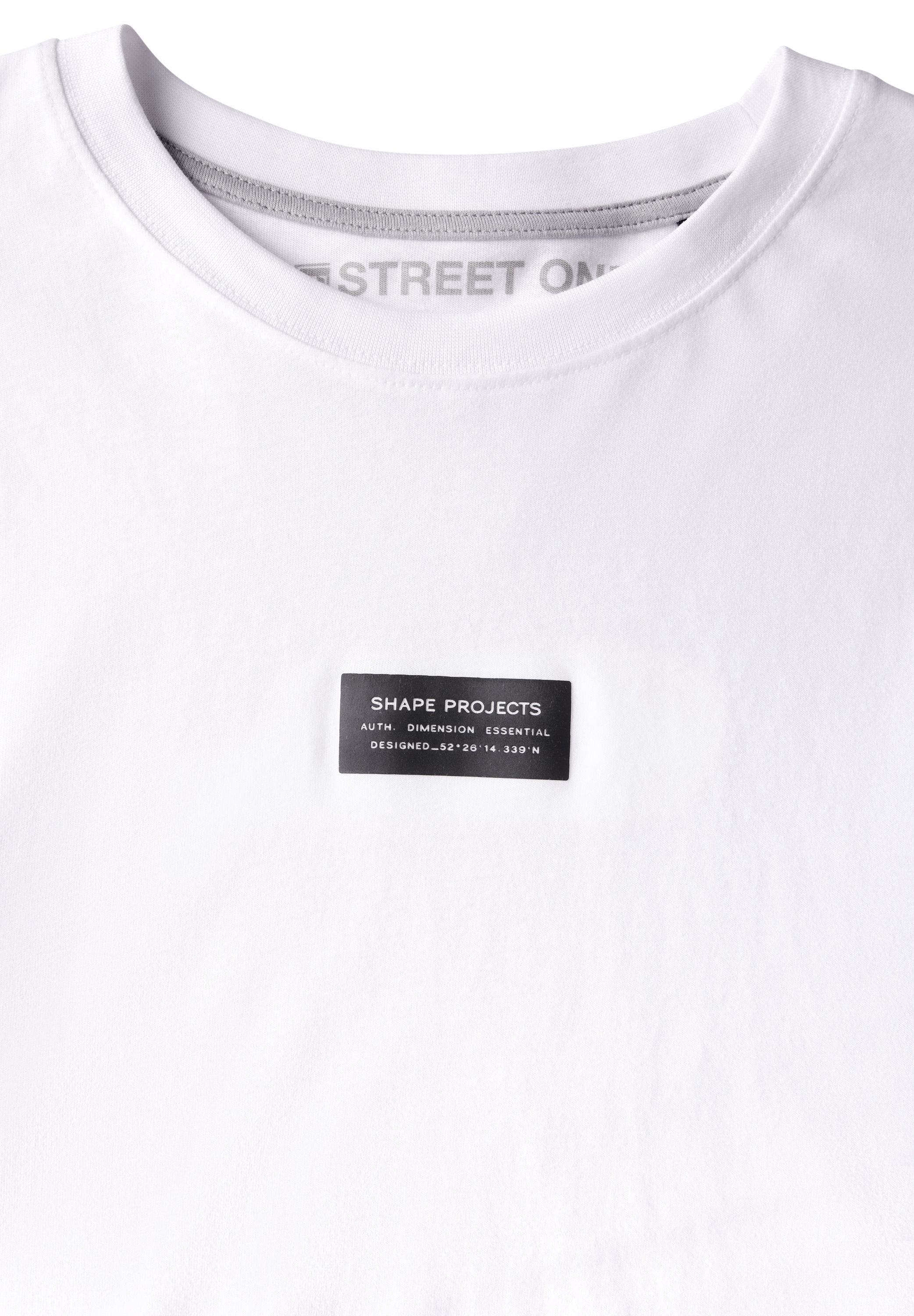 STREET ONE MEN Langarmshirt, aus reiner Baumwolle