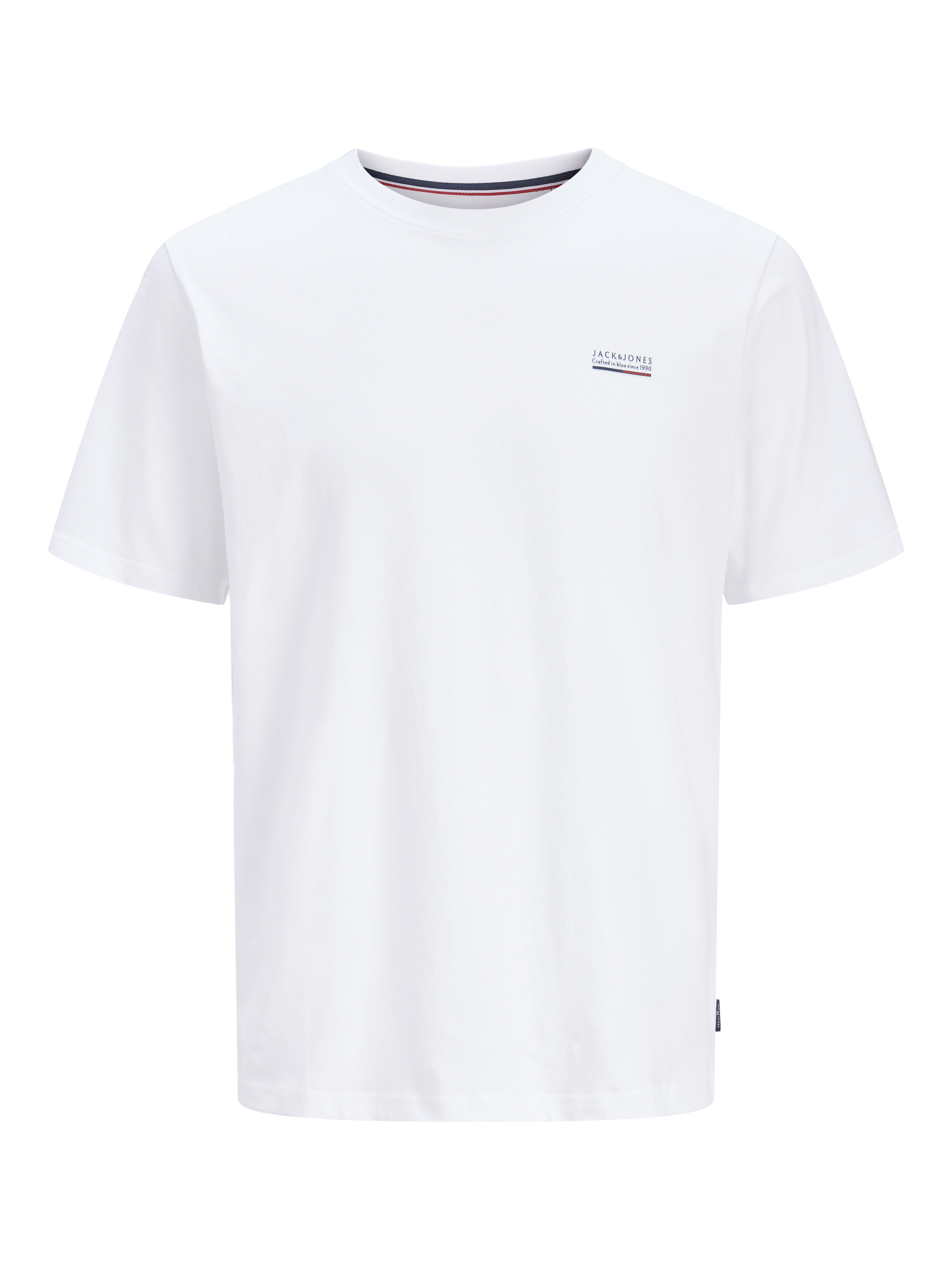 Jack & Jones Rundhalsshirt "JJKYLE TEE SS CREW NECK" aus Baumwolle und Jersey, mit geradem Abschluss, ohne Verschluss