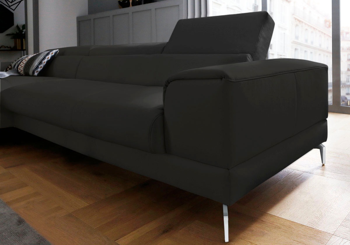 Thumbnail - W.SCHILLIG Ecksofa "piedroo, Designsofa mit tollem Sitzkomfort, elegant und bequem, L-Form", Kopfteilverstellung, wahlwe...