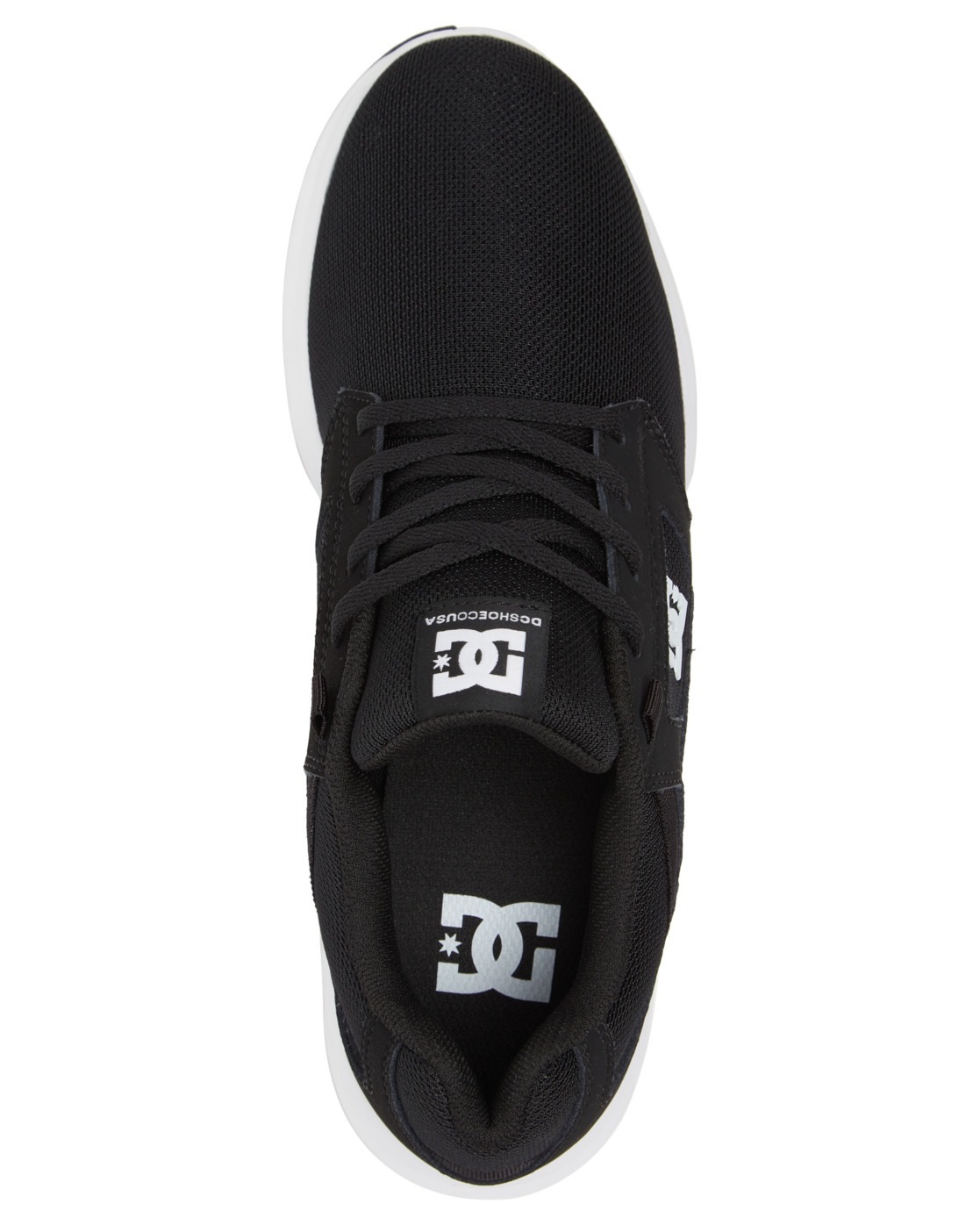 Sneaker DC SHOES "Skyline", Herren, Gr. 7(39), schwarz-weiß (schwarz, weiß), Obermaterial: Leder [Kuh] / Futter: Textil / Außensohle: Gummi, Schuhe Sneaker 3