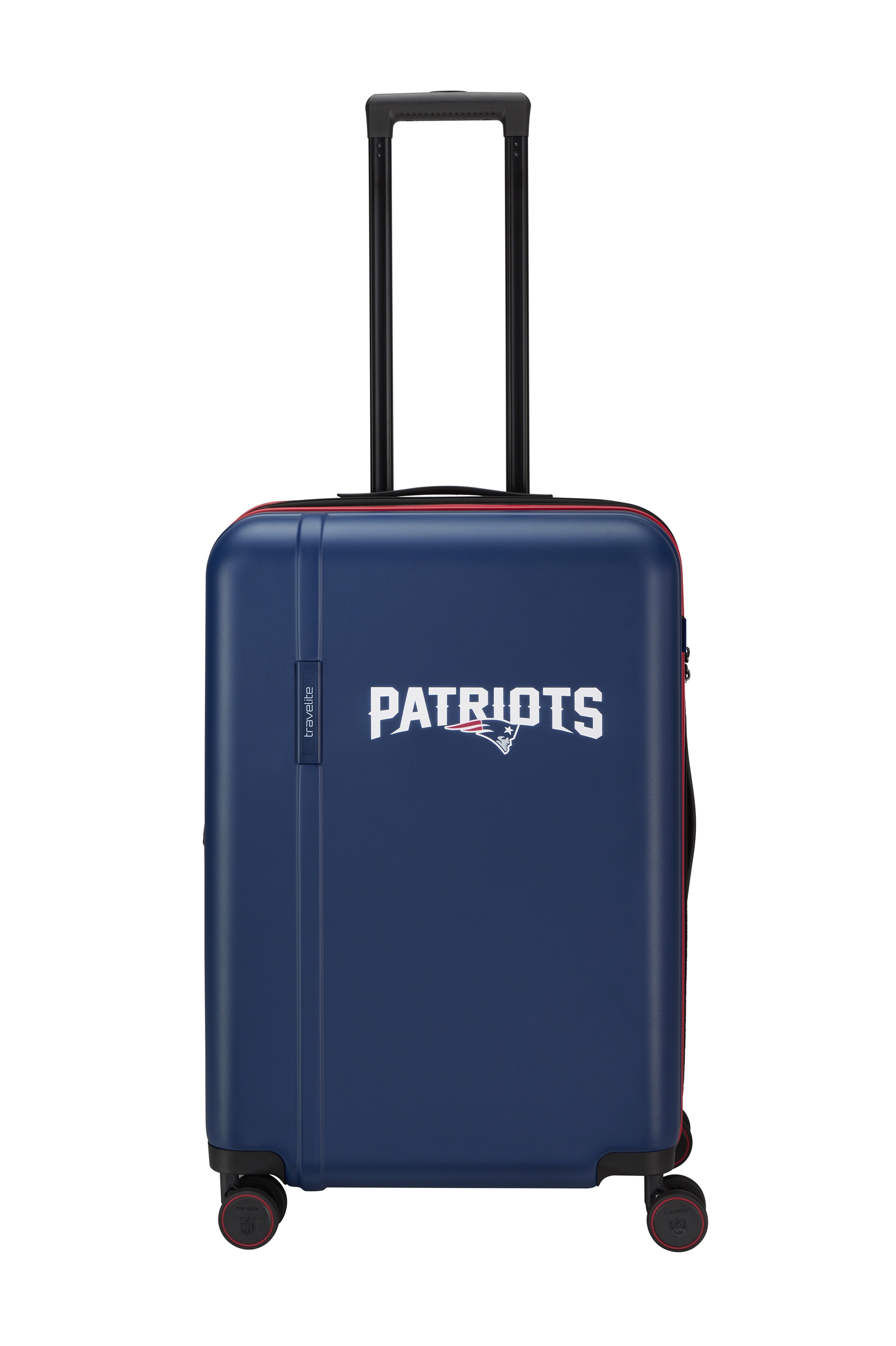 travelite "travelite x NFL Koffer Hartschale" 69 l 4 Rollen mit TSA-Schloss und 4 Doppelrollen – offizielles NFL-Teamdesign