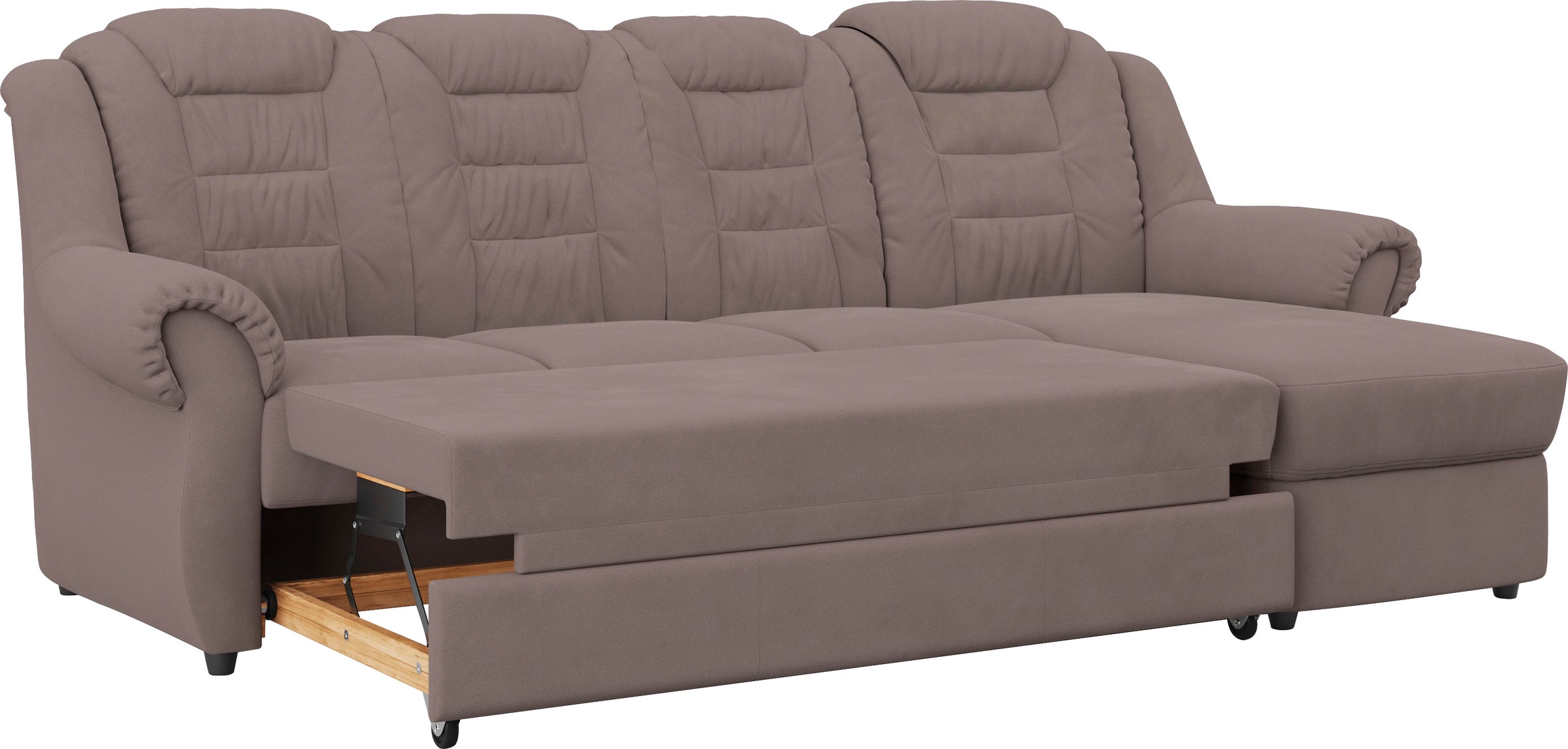 Home affaire Ecksofa »Boston L-Form«, mit hoher Rückenlehne, wahlweise mit Bettfunktion