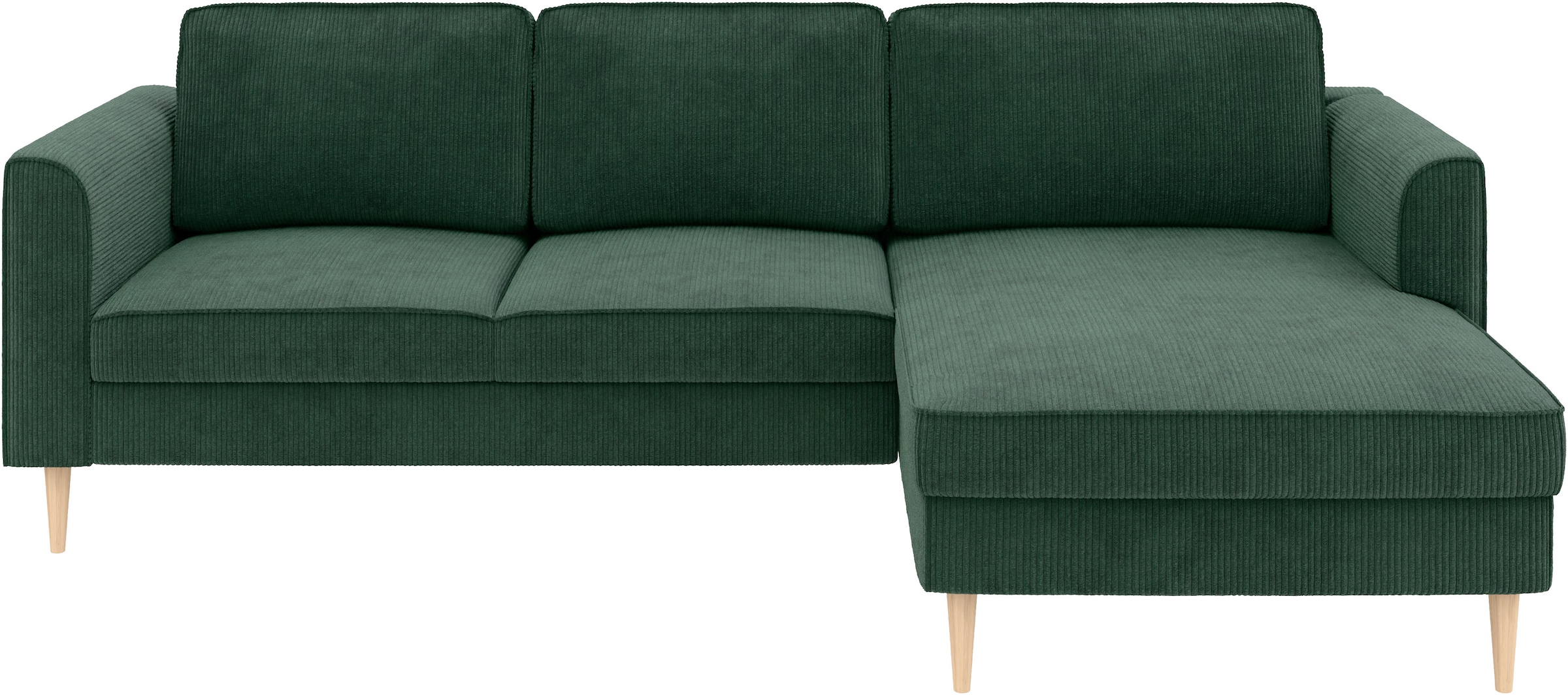 Home affaire Ecksofa »Booster Couch wahlweise mit Schlaffunktion und Bettkasten-auch in Cord«, Recamiere beidseitig montierbar, Sofa in L-Form, 232 cm