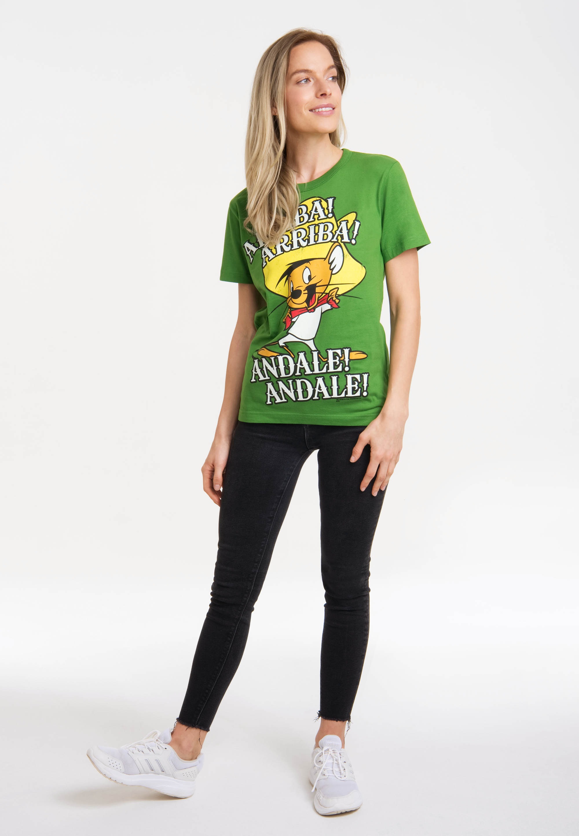 Gonzales«, lizenziertem | mit »Looney BAUR Tunes - LOGOSHIRT für T-Shirt Print kaufen Speedy