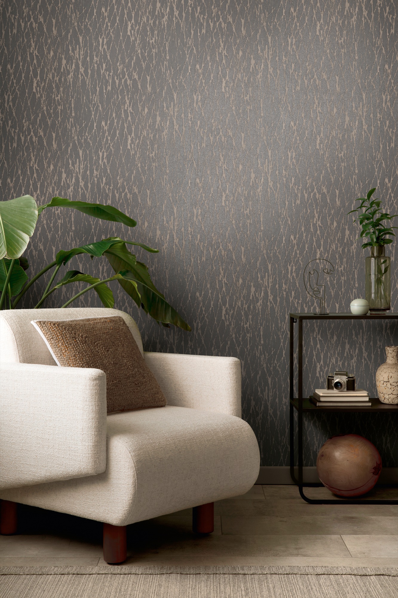 living walls Vliestapete "Smart" leicht glänzend glatt Vliestapete Steintapete für Schlafzimmer Küche Wohnzimmer Stein-Optik