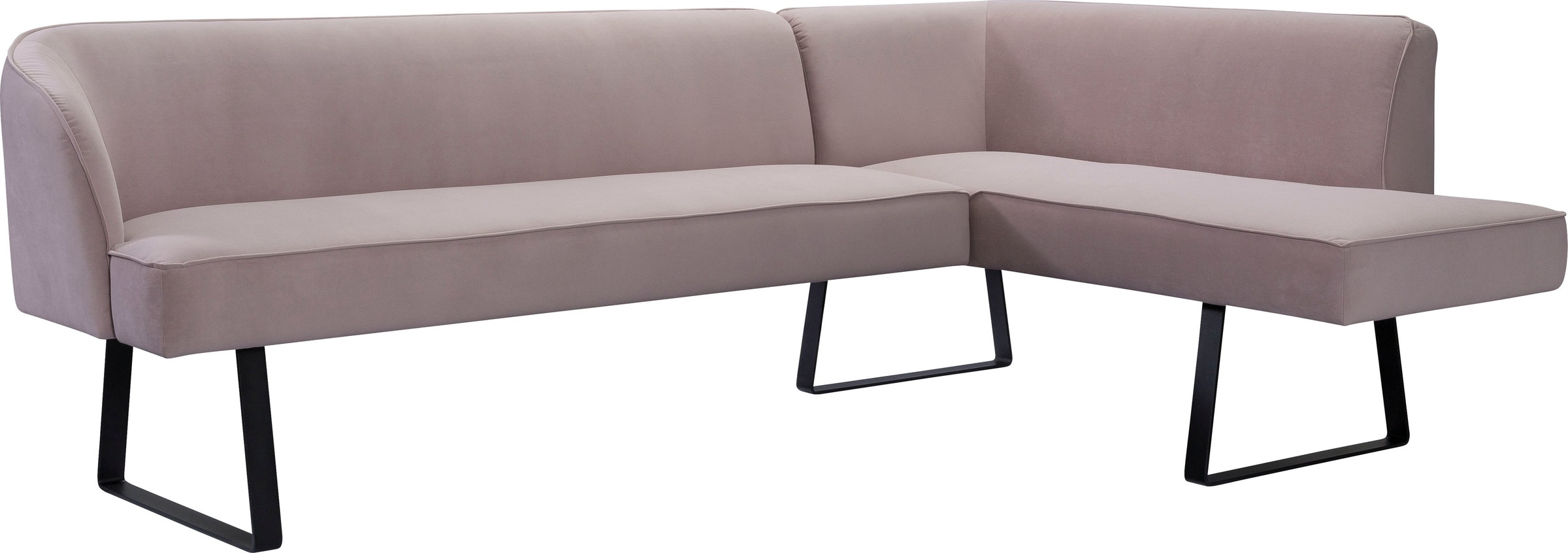 exxpo - sofa fashion Eckbank "Americano", mit Keder und Metallfüßen, Bezug günstig online kaufen