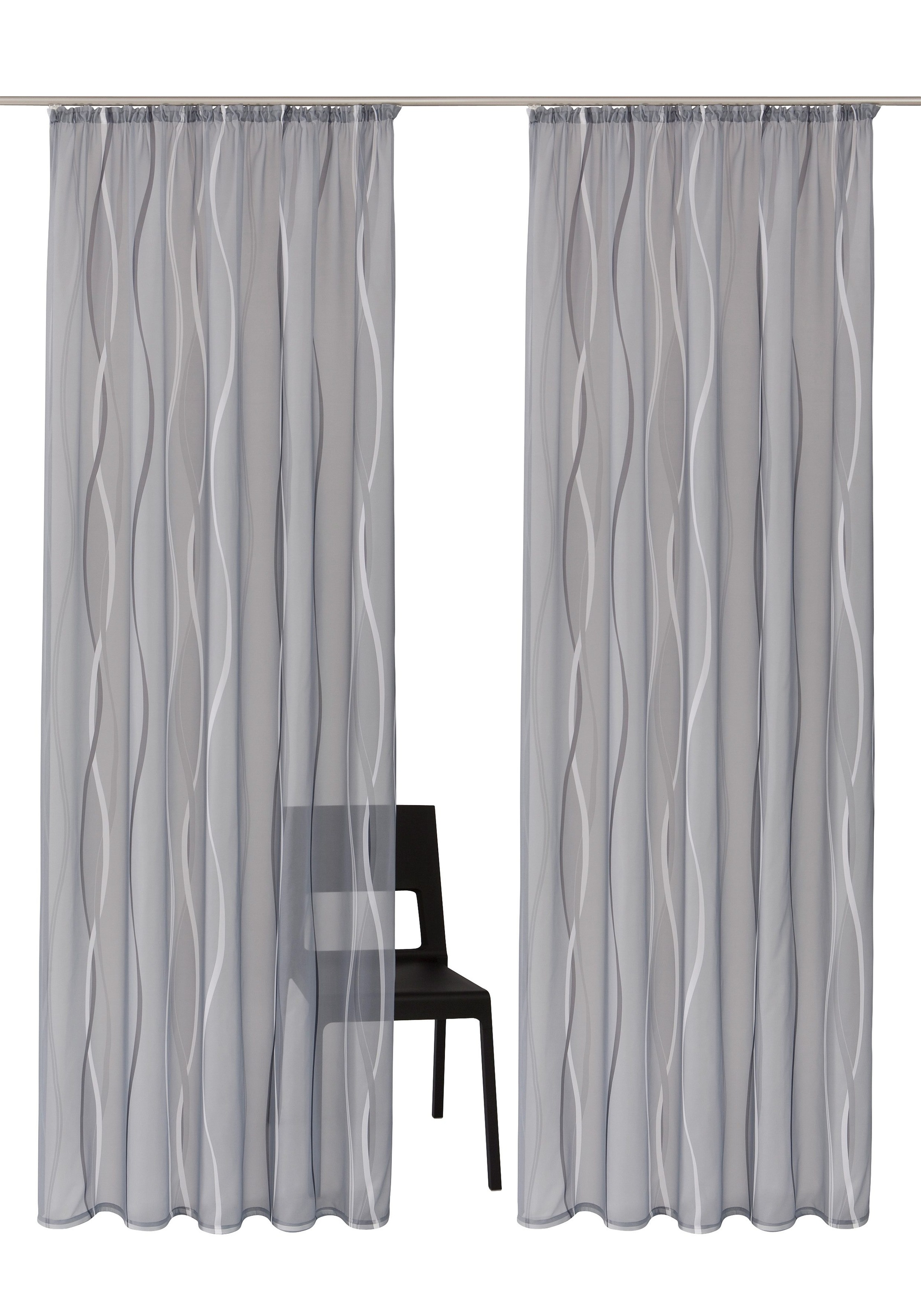 Thumbnail - my home Gardine "Dimona", (2 St.), 2er-Set, transparent, Voile, Polyester