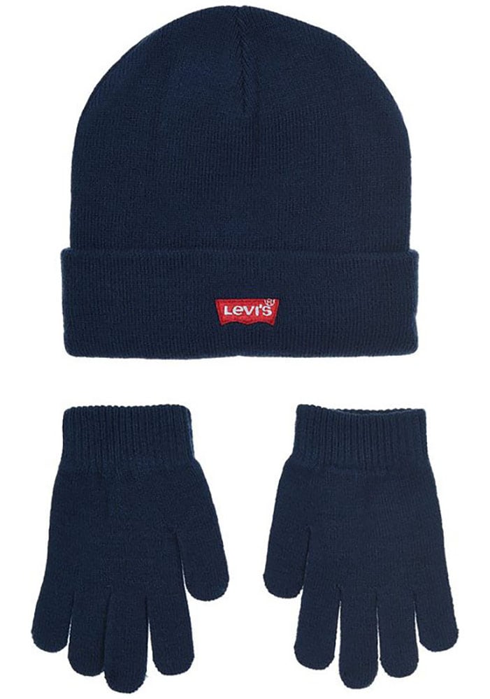 Levi's® Kids Strickmütze »CORE BATWING BEANIE/GLOVES«, (Set, 2 St.), und Handschuhe