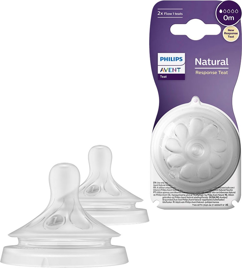 Philips AVENT Flaschensauger »Natural Response SCY961/02«, 2 Stück mit Anti-colic-Ventil, ab 0 Monaten