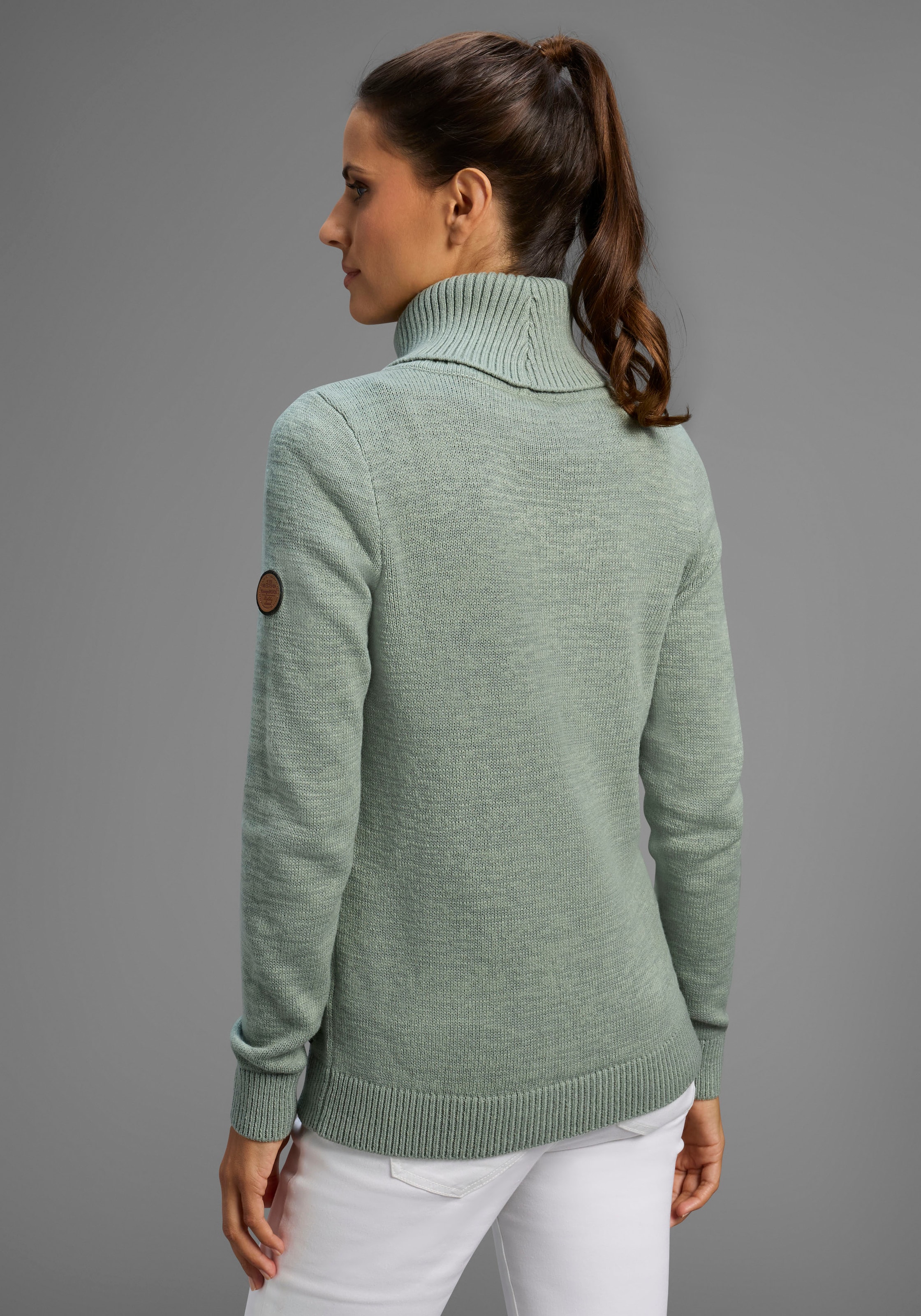 KangaROOS Rollkragenpullover, mit tollem Zopf-Strickmuster