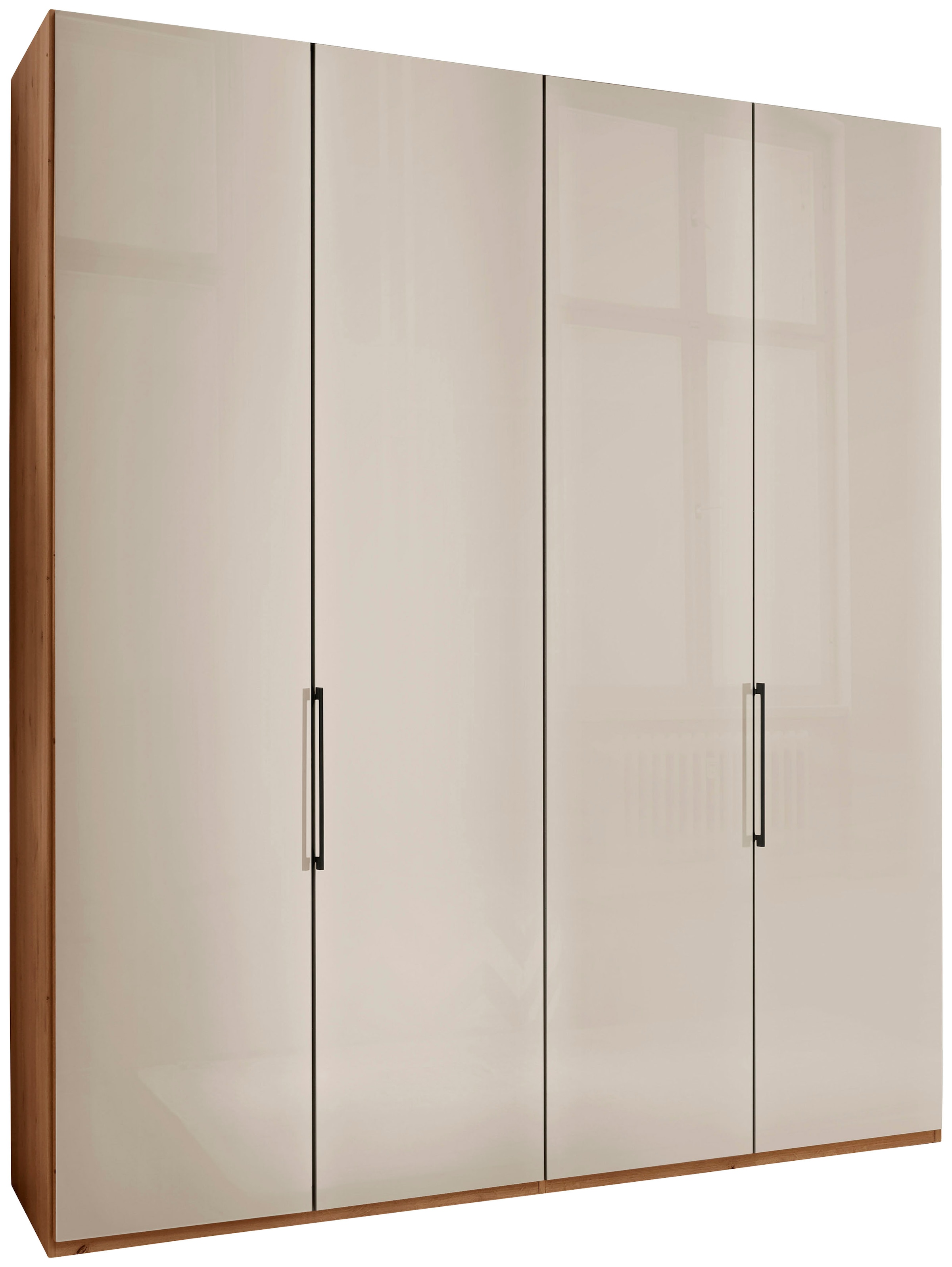 WIEMANN Kleiderschrank "Monaco, Made in Germany, edle Glasfront, in verschiedenen Farben," hochwertige Beschlägen inkl. Dämpfung