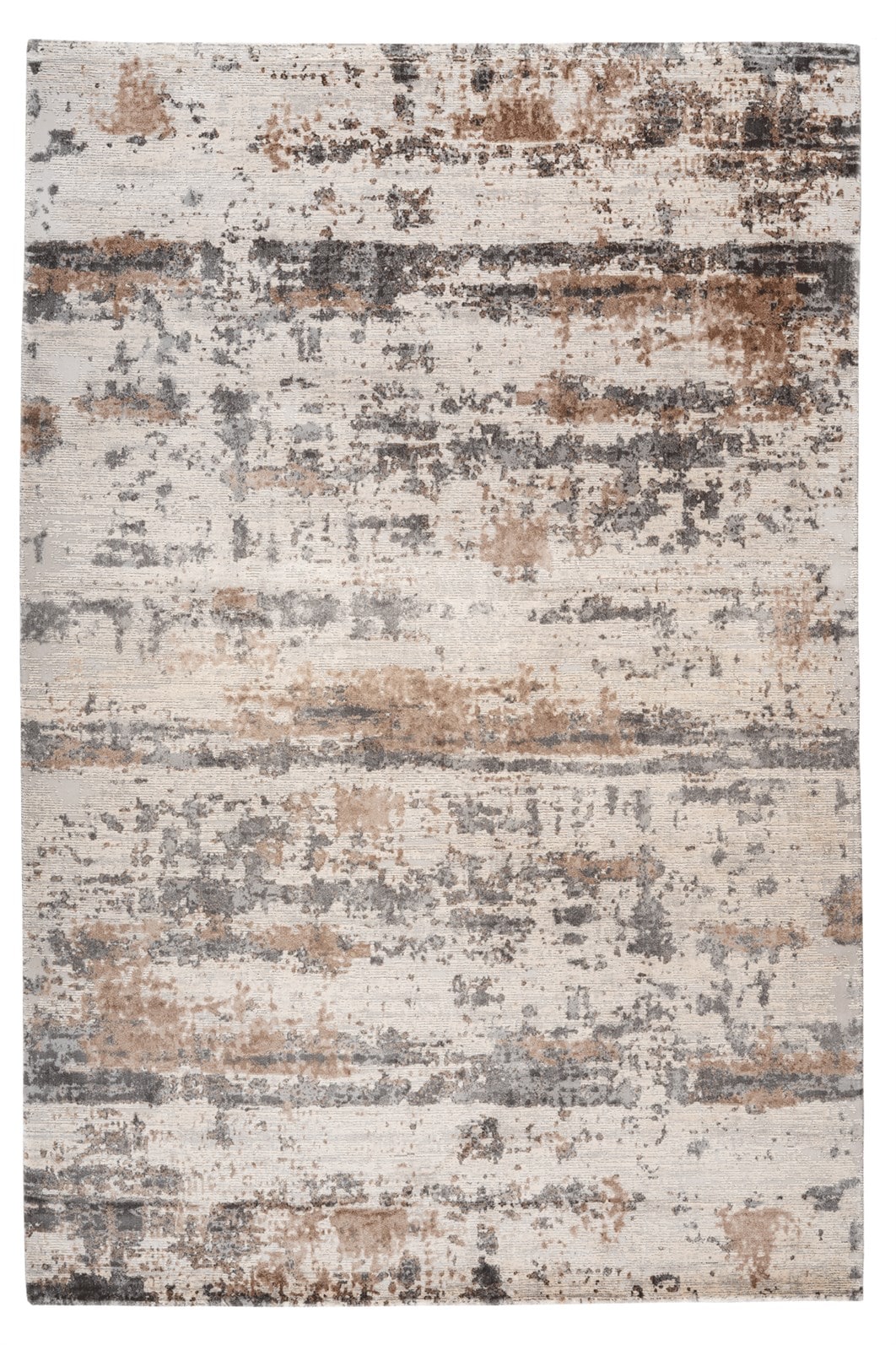 Teppich KAYOOM "Gem 970", taupe, B:140cm H:15mm L:200cm, Viskose, Teppiche, Teppich, Kurzflor, Vintage, Modernes Muster, Viskose, Fußbodenheizungsgeeignet