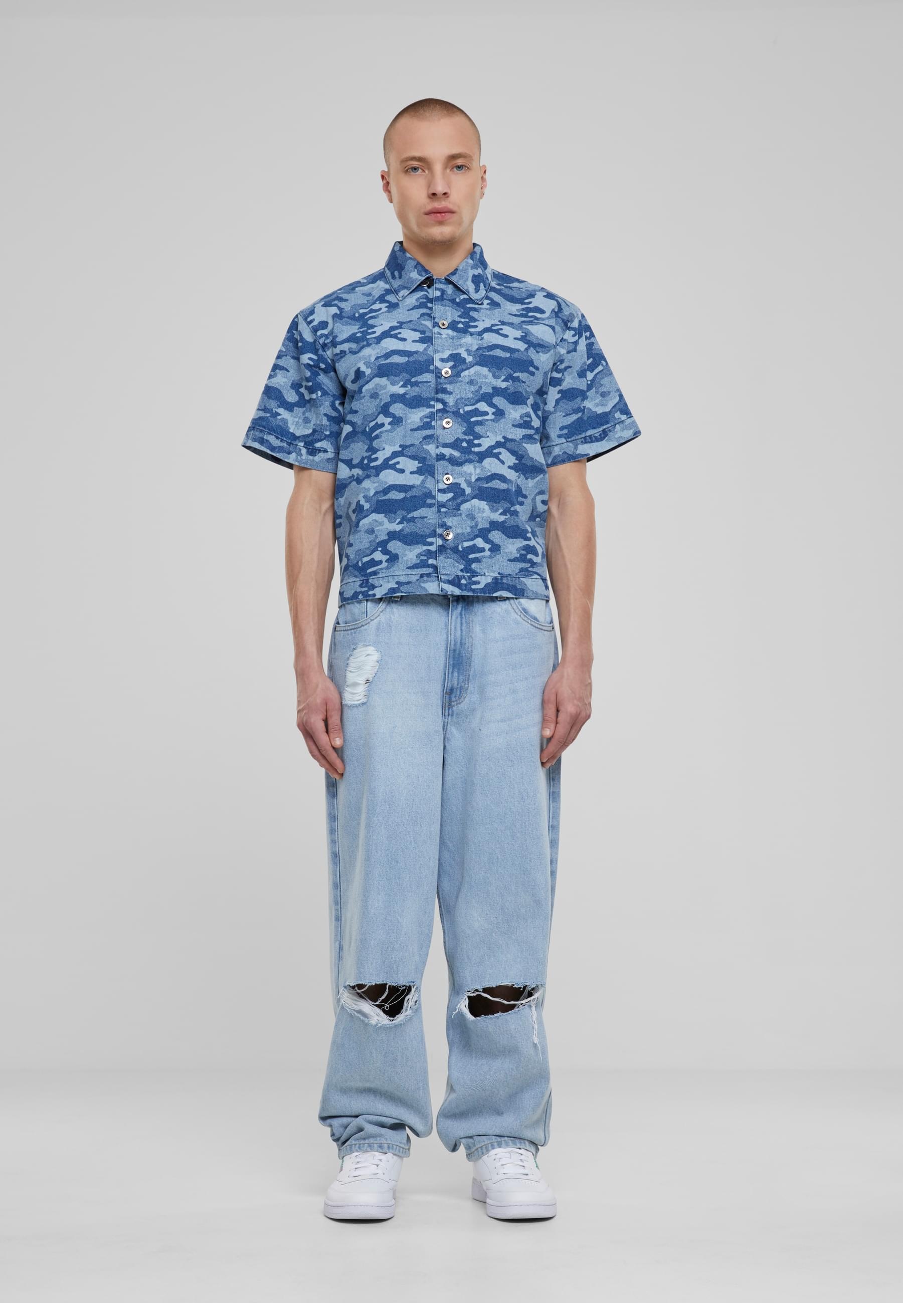 URBAN CLASSICS T-Shirt »Urban Classics Laser Camo Printed Boxy Shirt«, (1 tlg.)