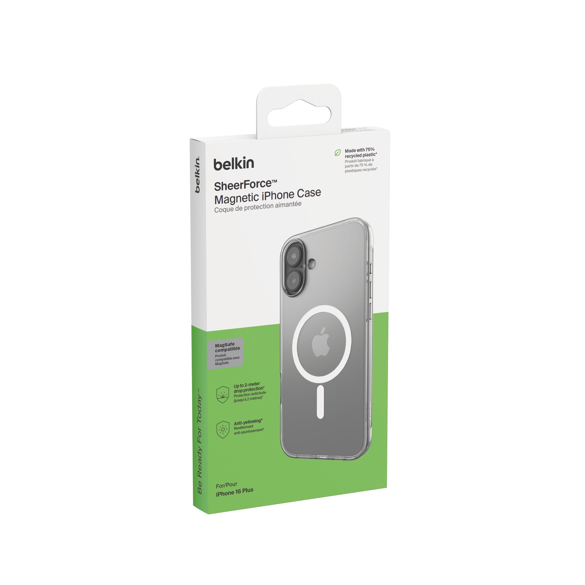 Belkin Handyhülle »SheerForce magnetisches Case für Apple iPhone 16 Plus« iPhone 16 Plus Backcover, Schutzhülle, Handyschutzhülle, Case, Schutzcase, stoßfest