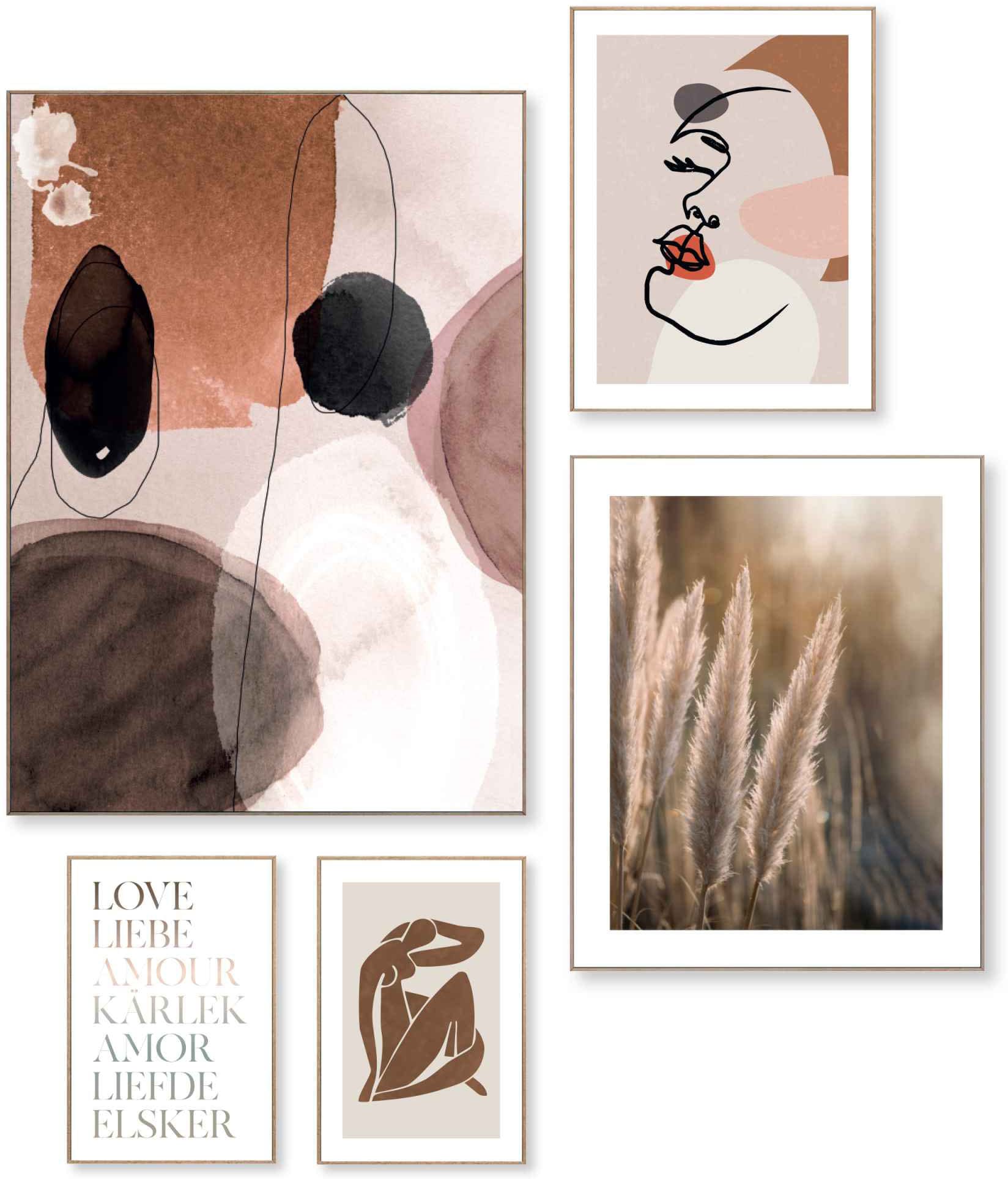 (5 Reinders! | Linienzeichnung match St.) - Wandbild Vrouw«, Formen - Abstrakte kaufen BAUR »Love