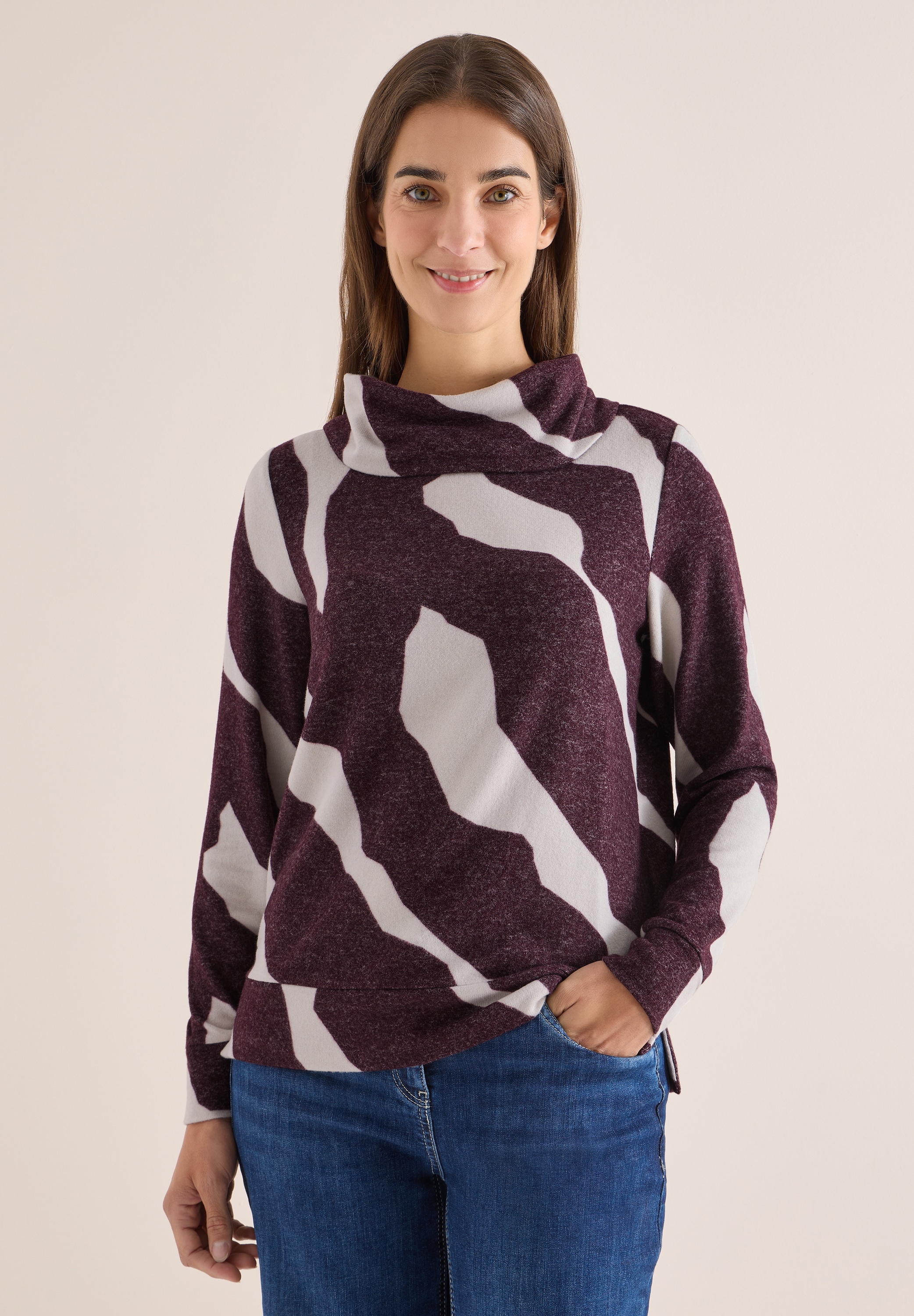 Cecil Langarmshirt aus strecthigem Viskosematerial