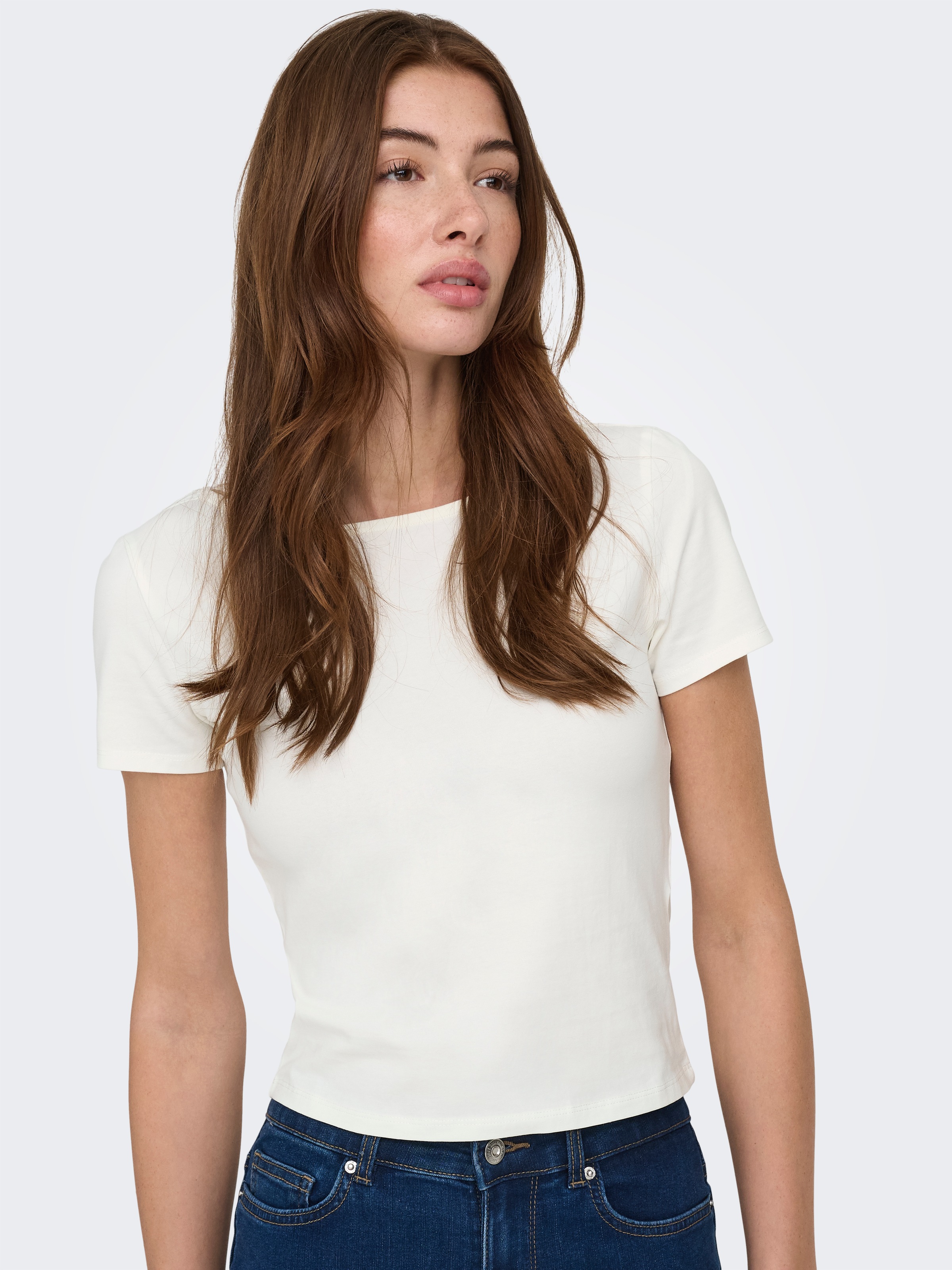 ONLY Onlsusan Short S/S 2 Pack Top Cloud Dancer/Rose Smoke XS 3