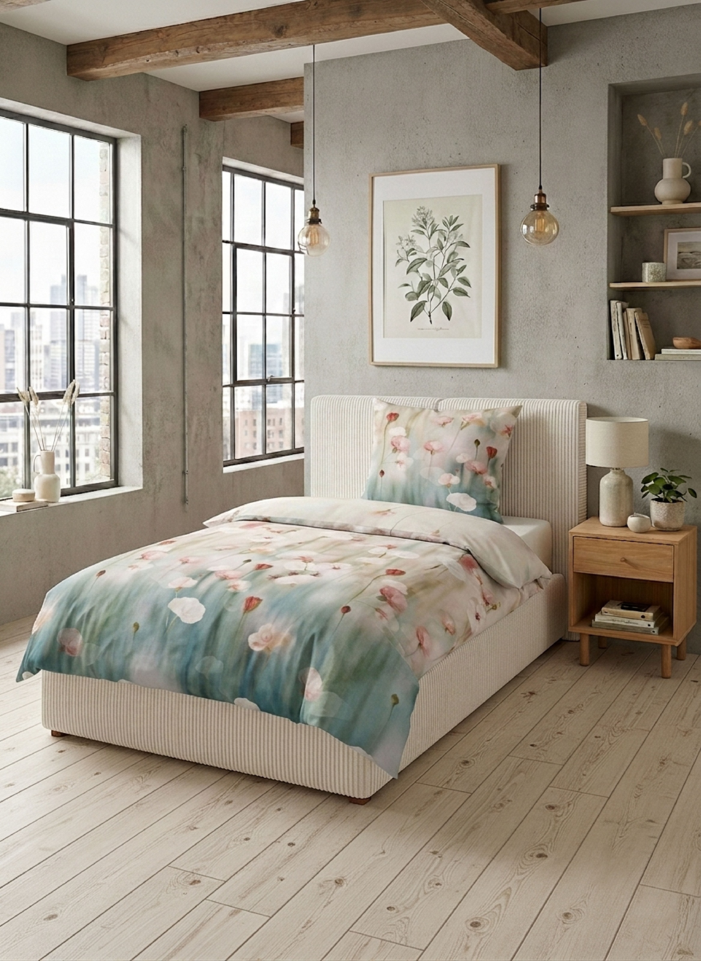 Biberna Bettwäsche »0007257 Premium Biber-Bettwäsche 100% Baumwolle ab Größe 135x200 cm« 2 wärmend & weich, Reißverschluss, Winterbettwäsche, geblümt