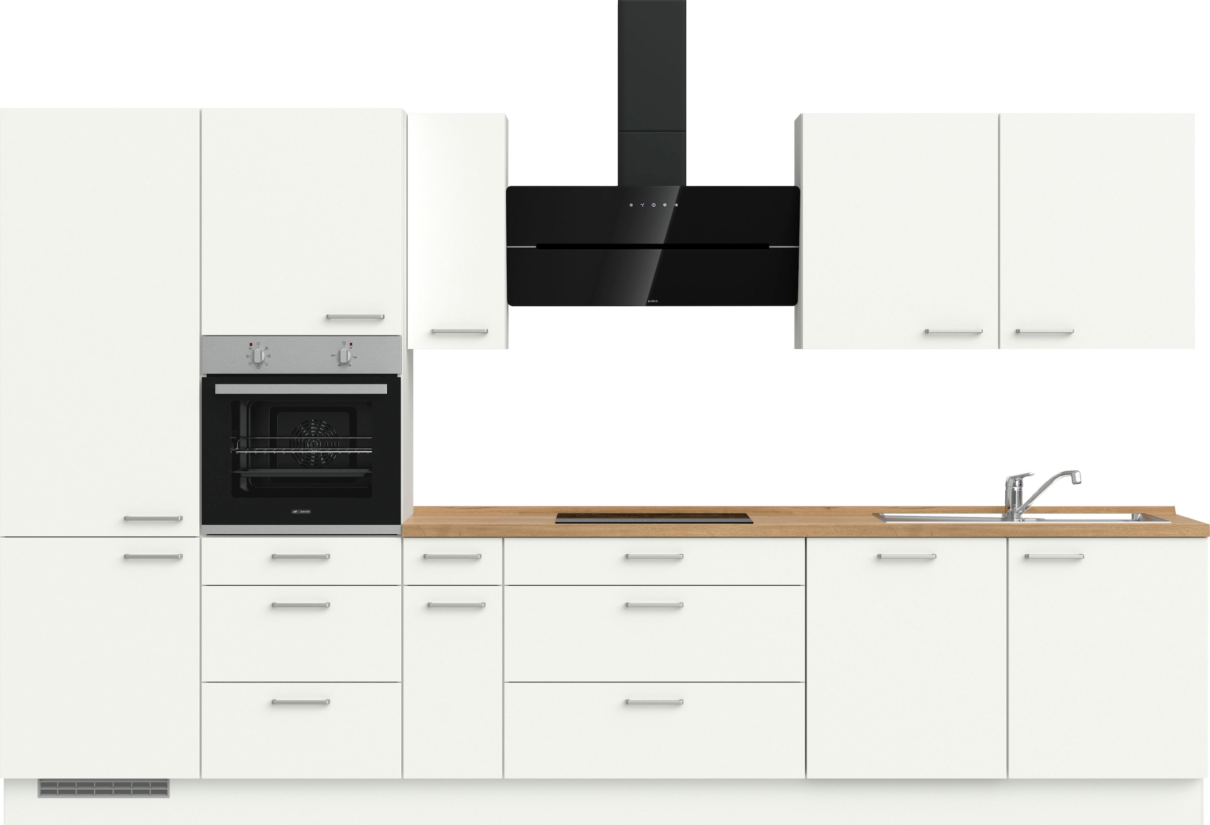 nobilia® elements Küchenzeile »"elements premium"«, vormontiert, Ausrichtung wählbar, Breite 360 cm, ohne E-Geräte