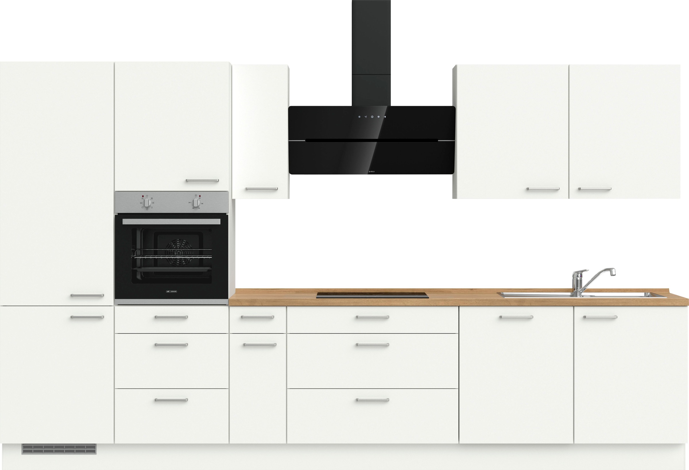 nobilia Küchenzeile ""Touch II", NEU: individuell anpassbar mit gratis Profi-Beratung" vormontiert, Breite 360 cm, Ausrichtung wählbar, wahlw. mit E-Geräten