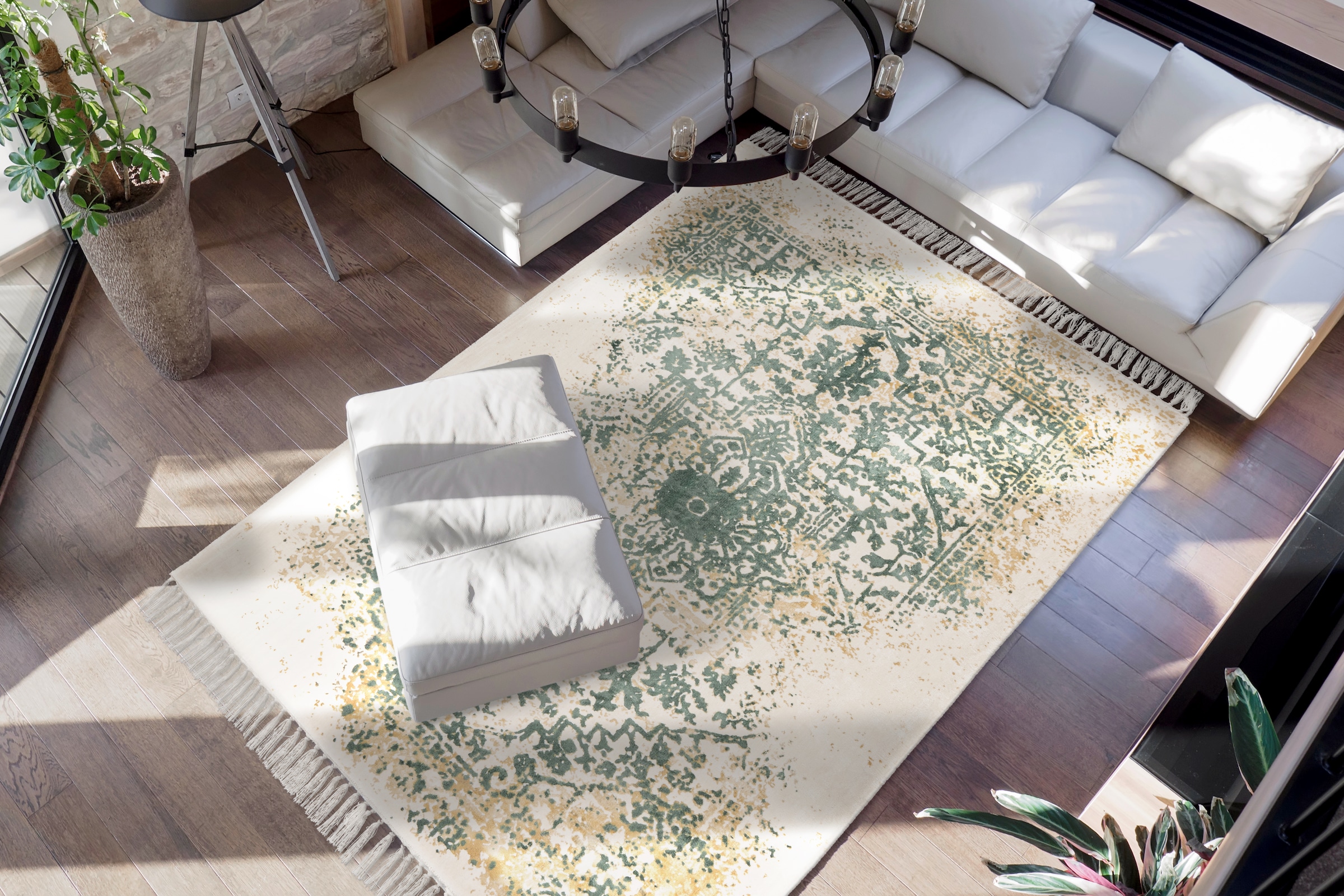 Padiro Teppich »Dolce Vita 425«, rechteckig, 10 mm Höhe, Trendige Verwaschung, Oriental-Design