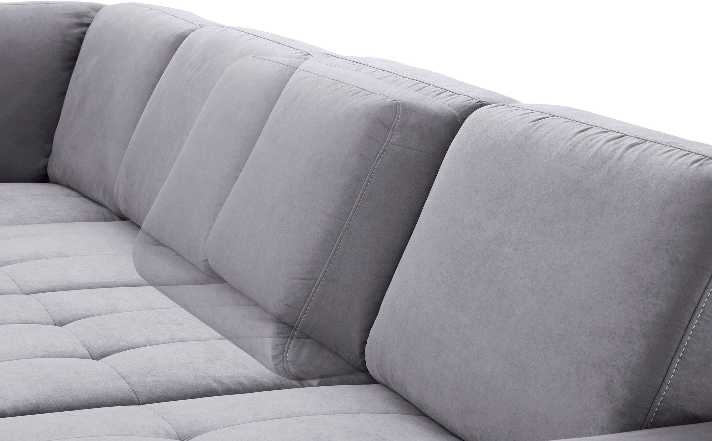 sit&more Wohnlandschaft »Santorini U-Form«, mit Federkern und Sitztiefenverstellung, wahlweise mit Bettfunktion