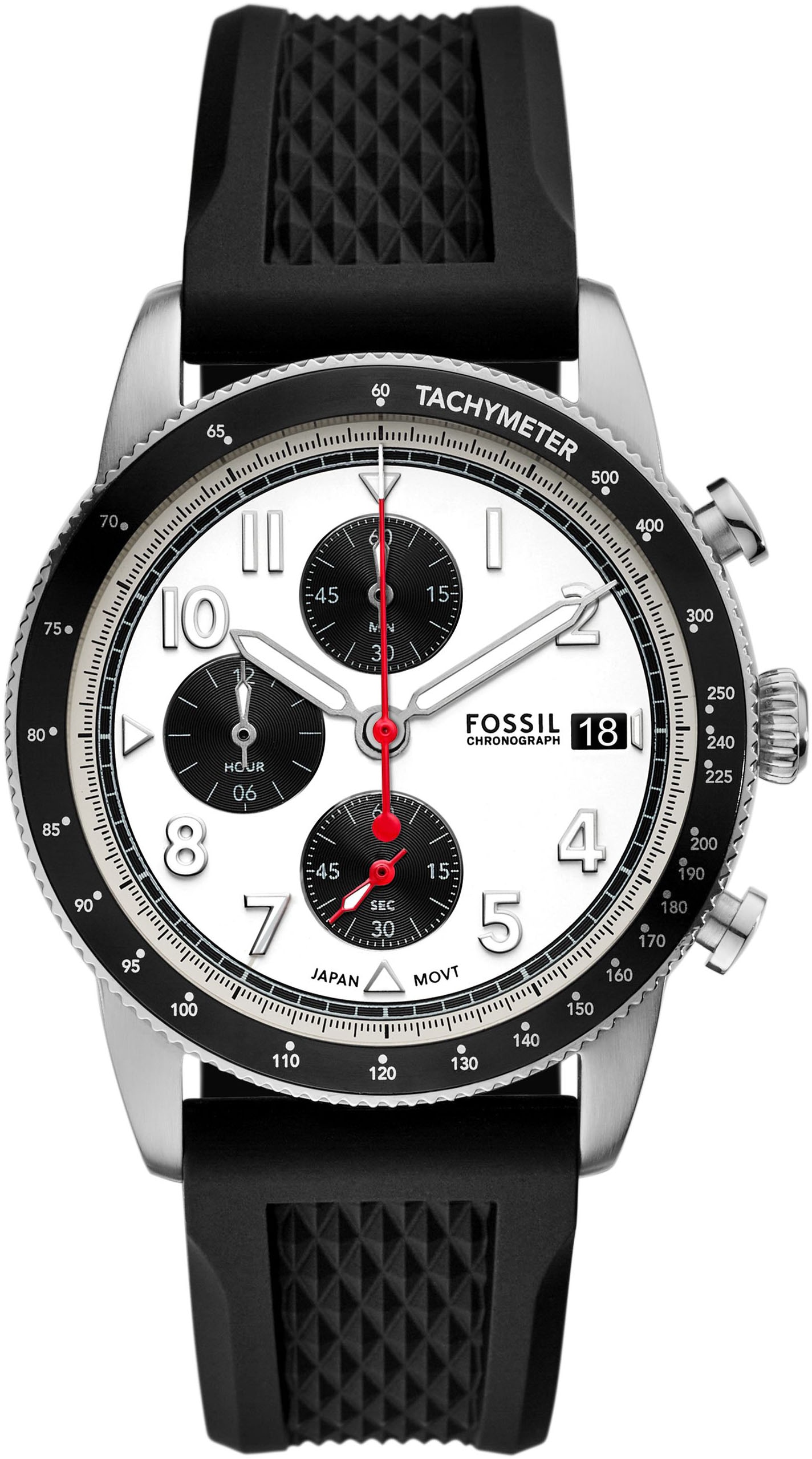 Fossil Chronograph »SPORT TOURER«, Quarzuhr, Armbanduhr, Herrenuhr, Silikonarmband, analog, Tag