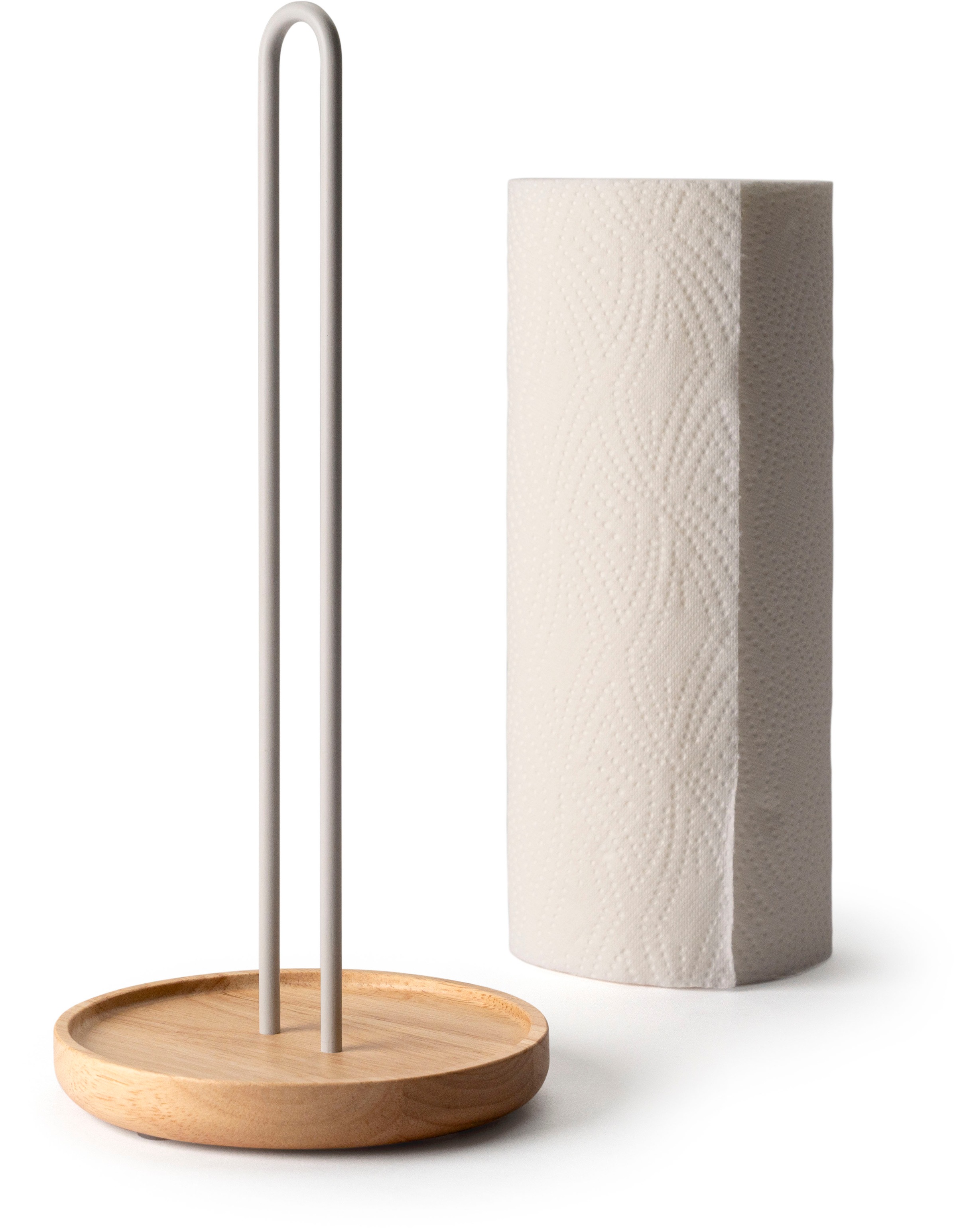 Continenta Küchenrollenhalter "Gummibaum-Sockel" Ø14x31,6 cm, Silikonfüße, günstig online kaufen