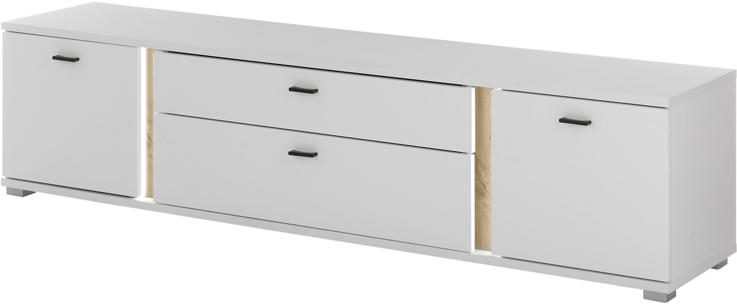 INOSIGN Lowboard »LONG ISLAND«, (1 St.), in moderner Trendfarbe,inklusive senkrechter Beleuchtung,Breite 200 cm