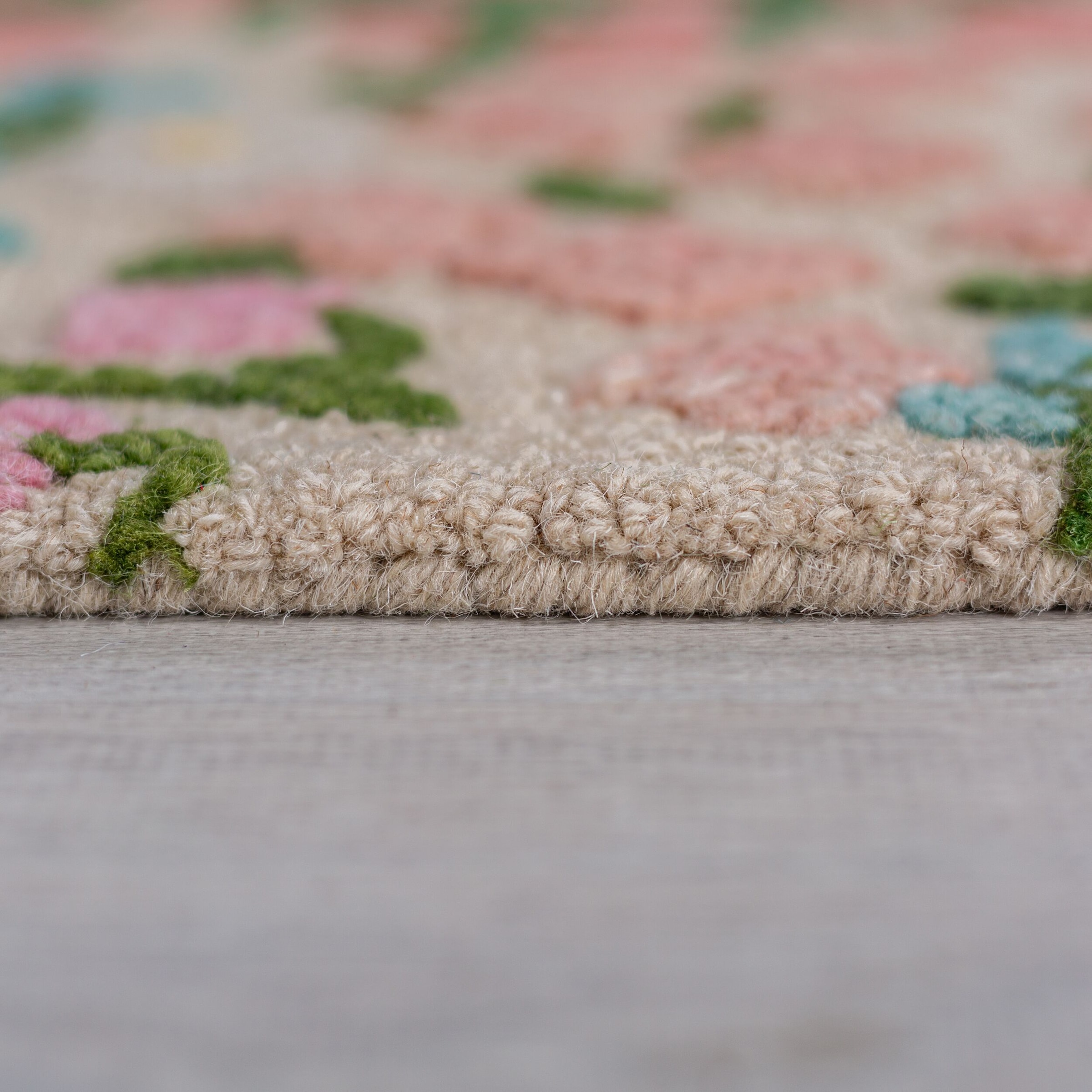 FLAIR RUGS Wollteppich »Emilia Floral«, rechteckig, 9 mm Höhe, Hoch-Tief-Struktur