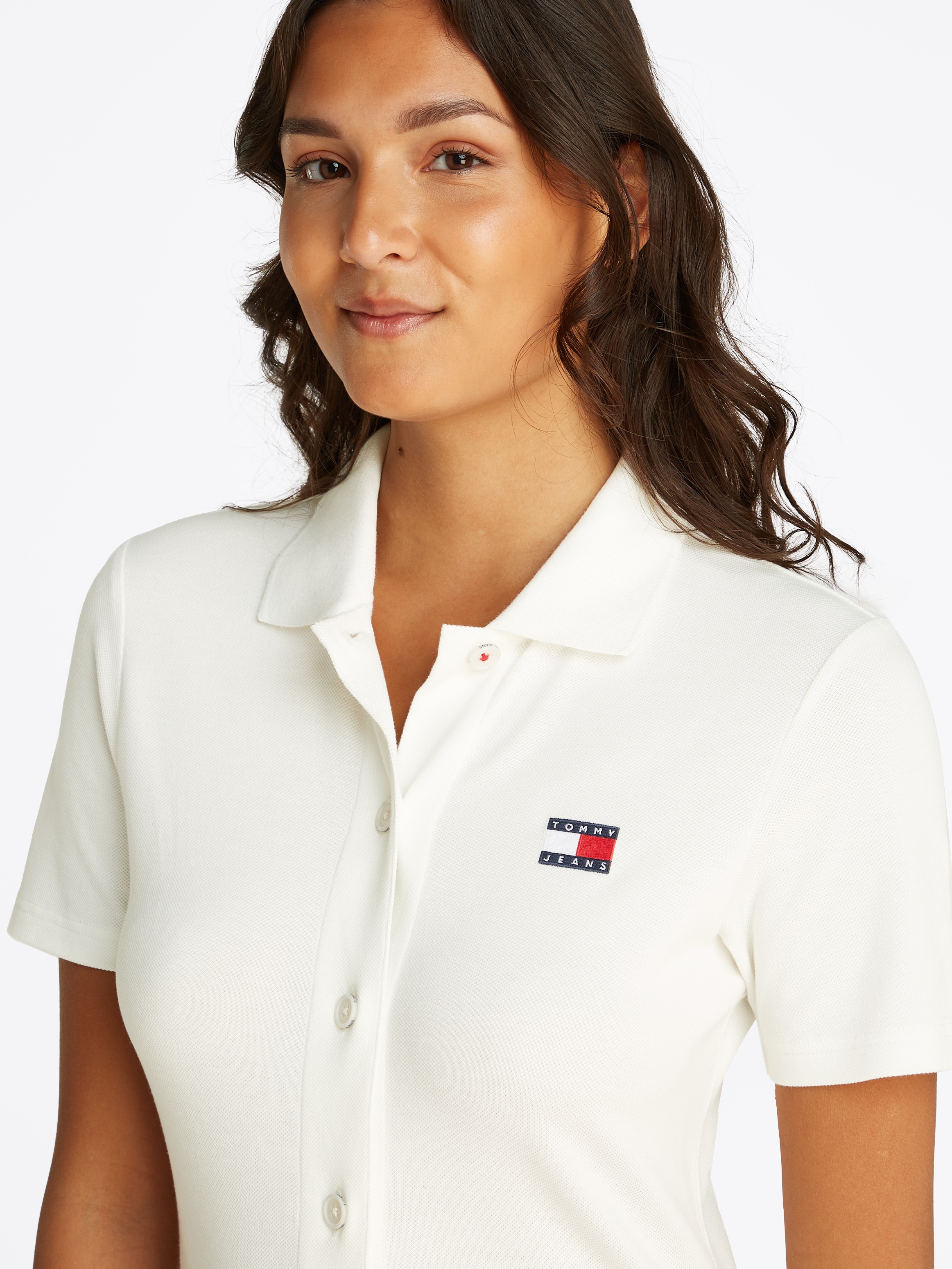 Tommy Jeans Polokleid "TJW BADGE PIQUE POLO DRESS", mit Logo-Badge günstig online kaufen