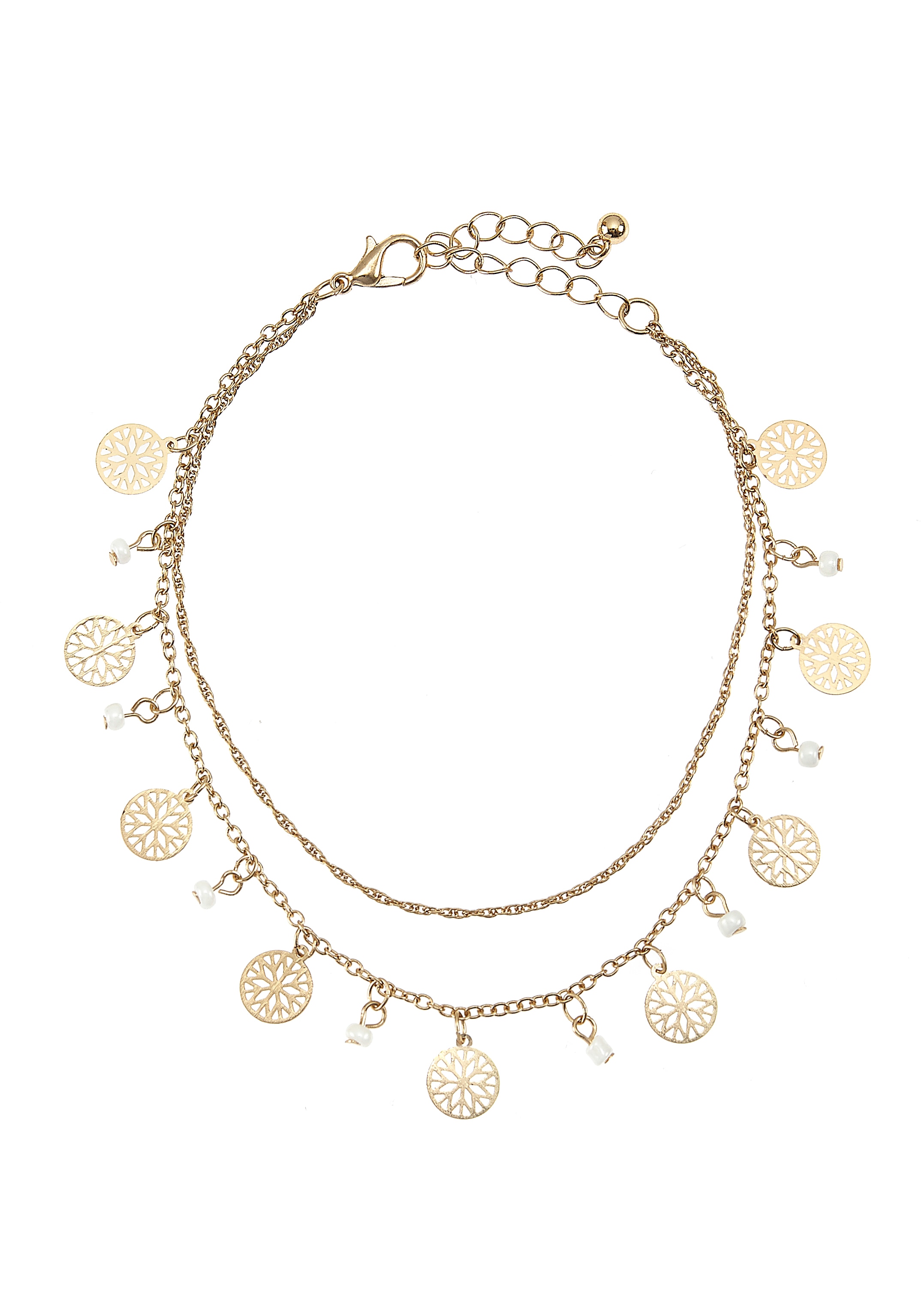 LASCANA Fußkette mit Anhänger Fußkettchen-Armband, Fußkettchen mit Anhänger, Fußschmuck