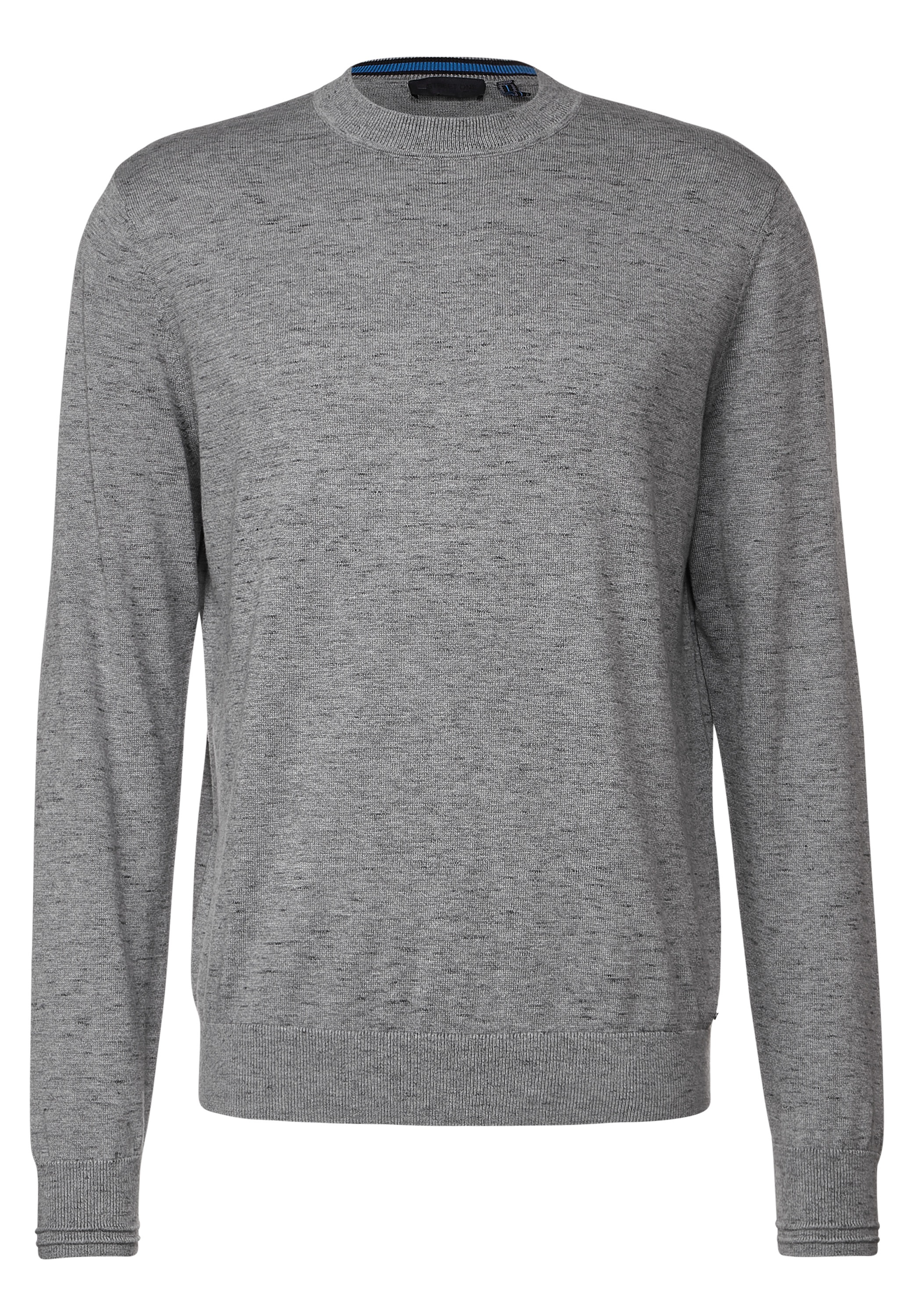 STREET ONE MEN Stehkragenpullover, mit Rippstrickdetails