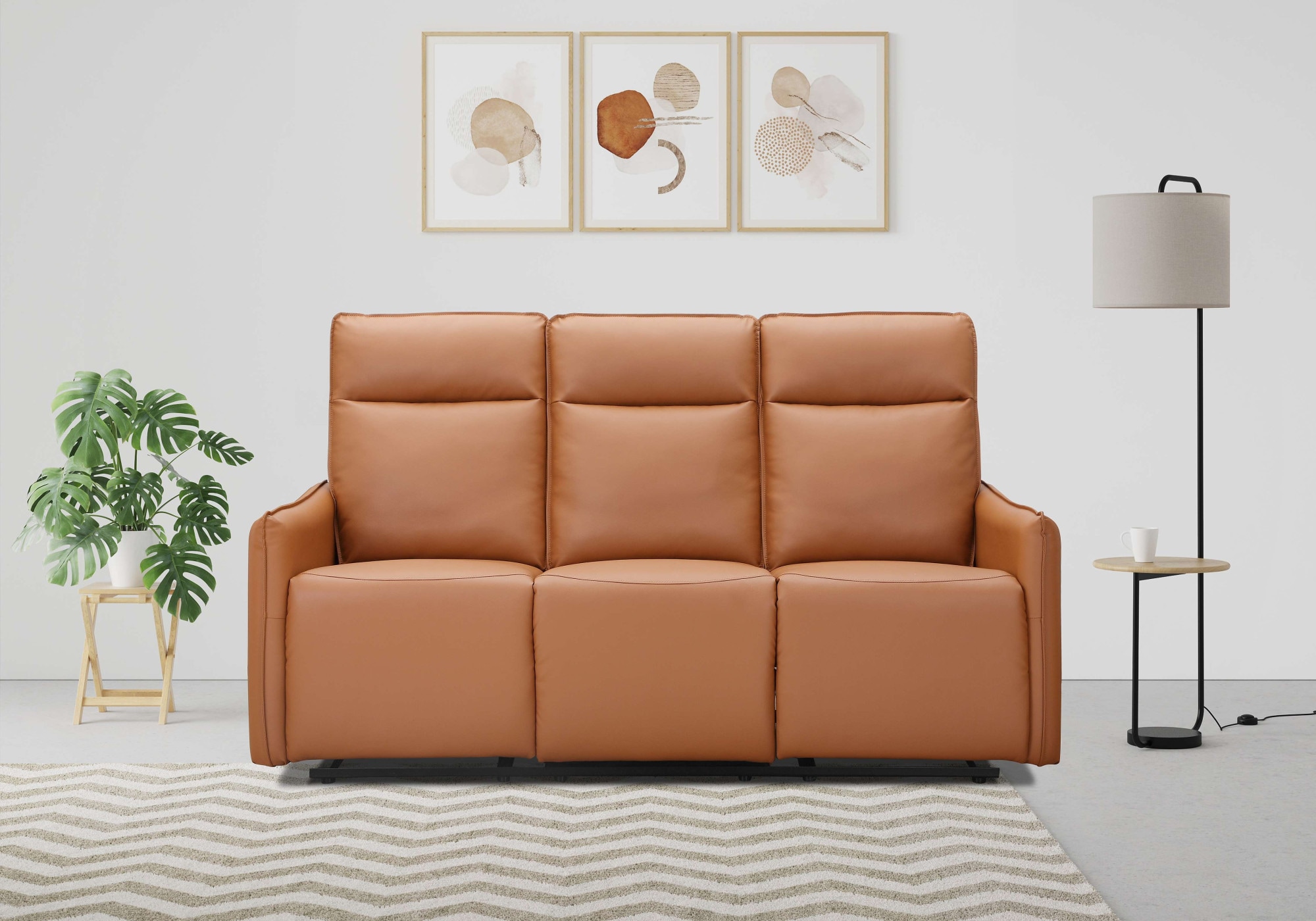 Dorel Home 3-Sitzer »Lugo, Kinosofa mit Reclinerfunktion in Kunstleder und Webstoff«, mit manueller Relaxfunktion in 2 Sitzen