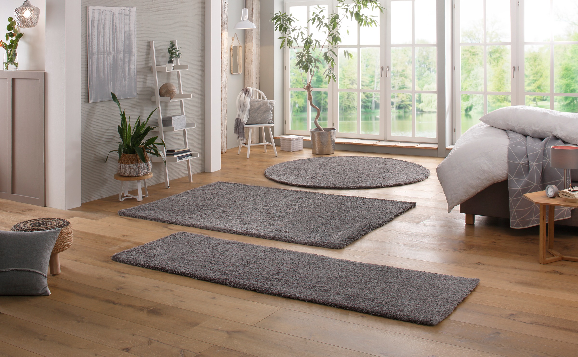 my home Teppich »Desner, Hochflor Teppiche«, rechteckig, 35 mm Höhe, Mikrofaser, weich, flauschig, Wohnzimmer, Schlafzimmer, Kinderzimmer