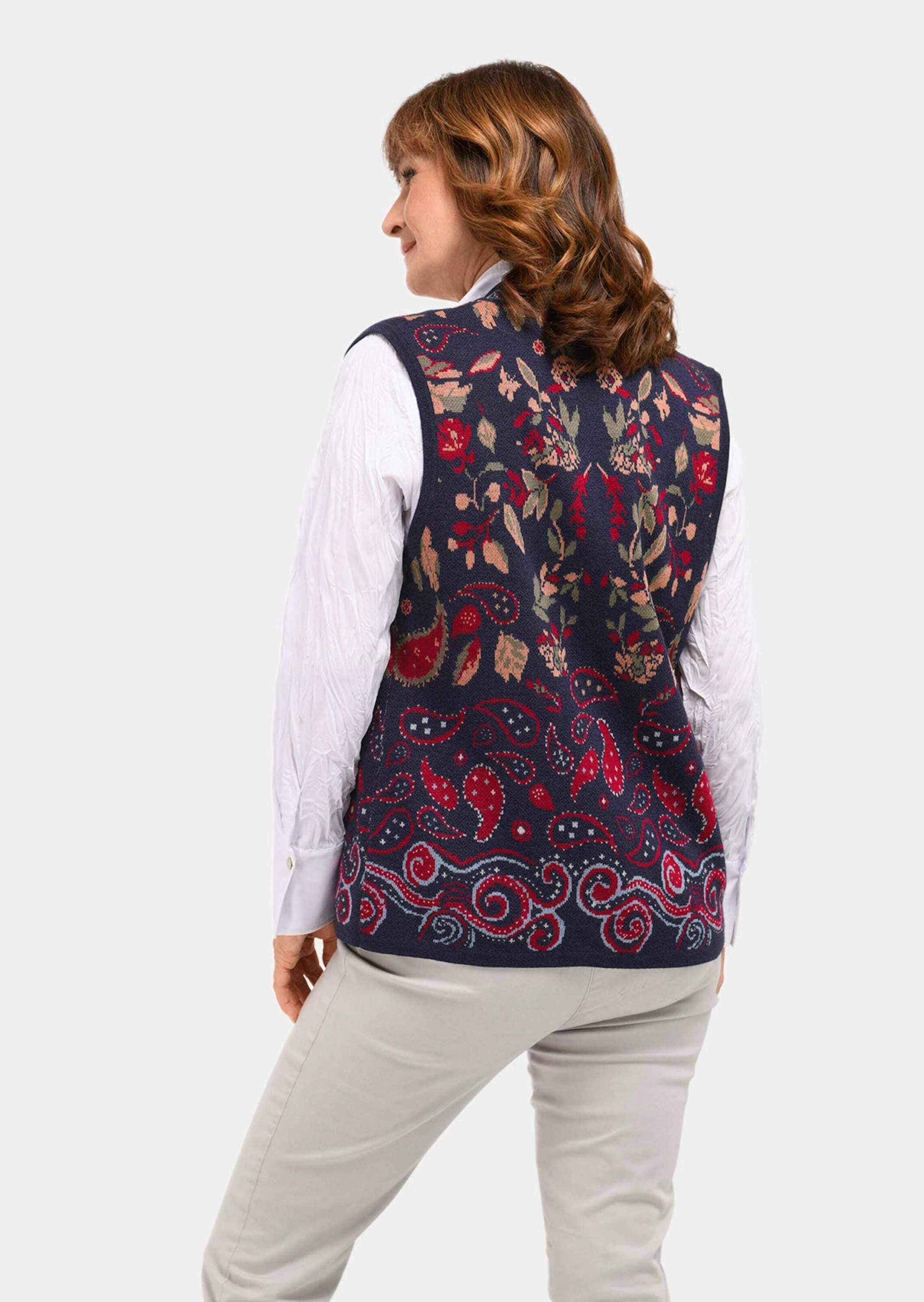 GOLDNER Strickjacke "Strickweste mit aufwändigem Jacquardmuster" günstig online kaufen
