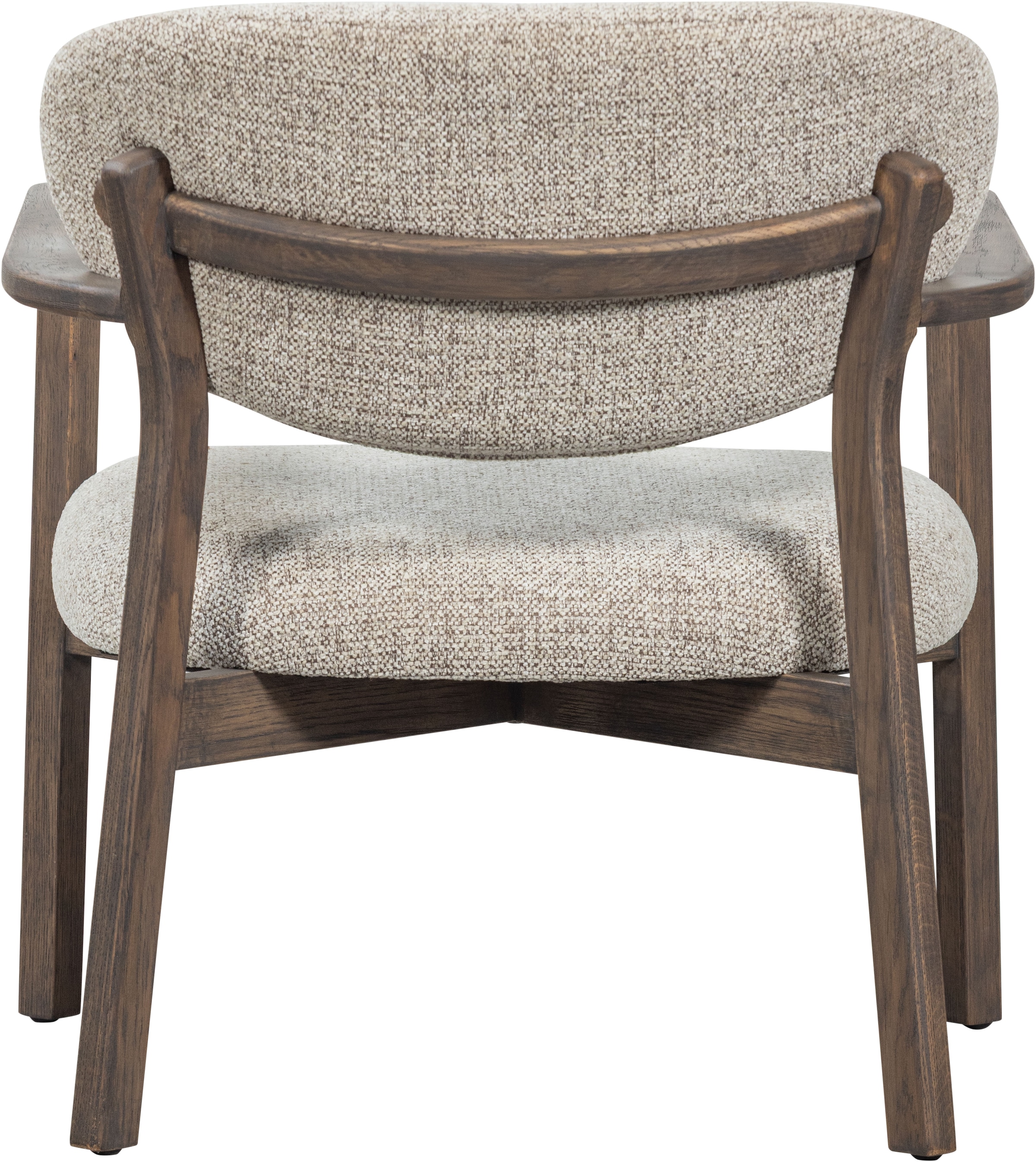 WOOOD Loungesessel »Udar mit More-Melange-Bezug und Eichenholzgestell, B68 x T75 x H76 cm« Sehr hohe Verschleißfestigkeit, Tragkraft 120 kg, mittlere Sitzhöhe