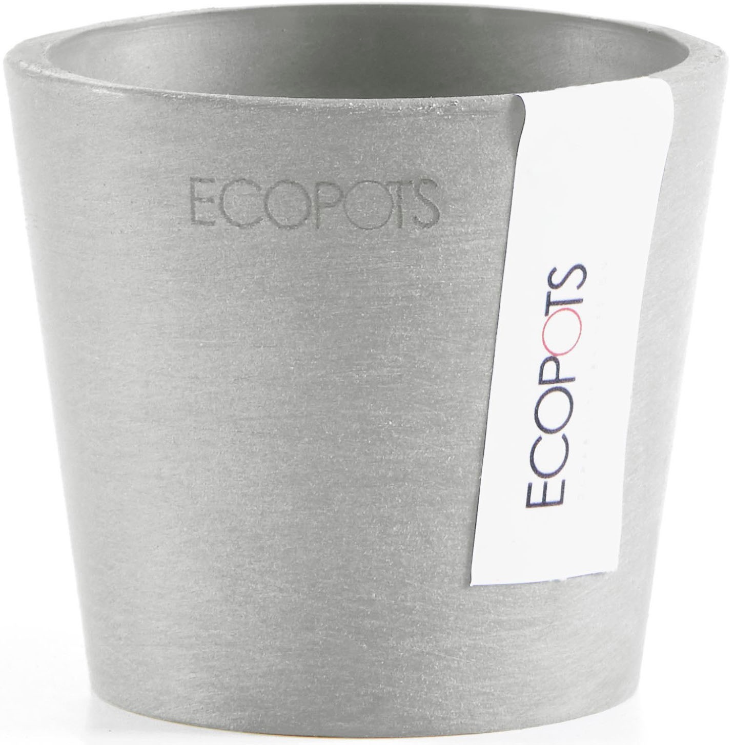 ECOPOTS Blumentopf »AMSTERDAM Mini White Grey« BxTxH: 8x8x7 cm