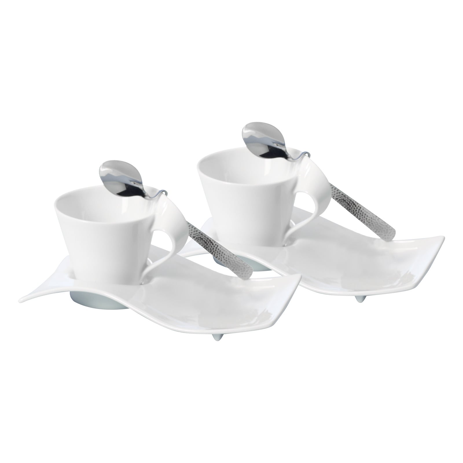 Villeroy & Boch Tasse "Cappuccino-Set NewWave 150 ml 8er Set weiß" Spülmaschinengeeignet, Mikrowellenfest