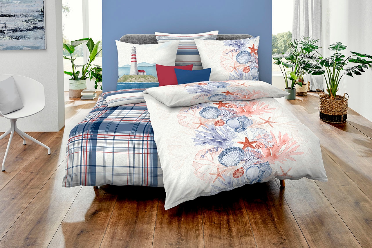 Kaeppel Bettwäsche "Coral Reef" 2 Stk. tlg. Mit Korallen und Muscheln günstig online kaufen