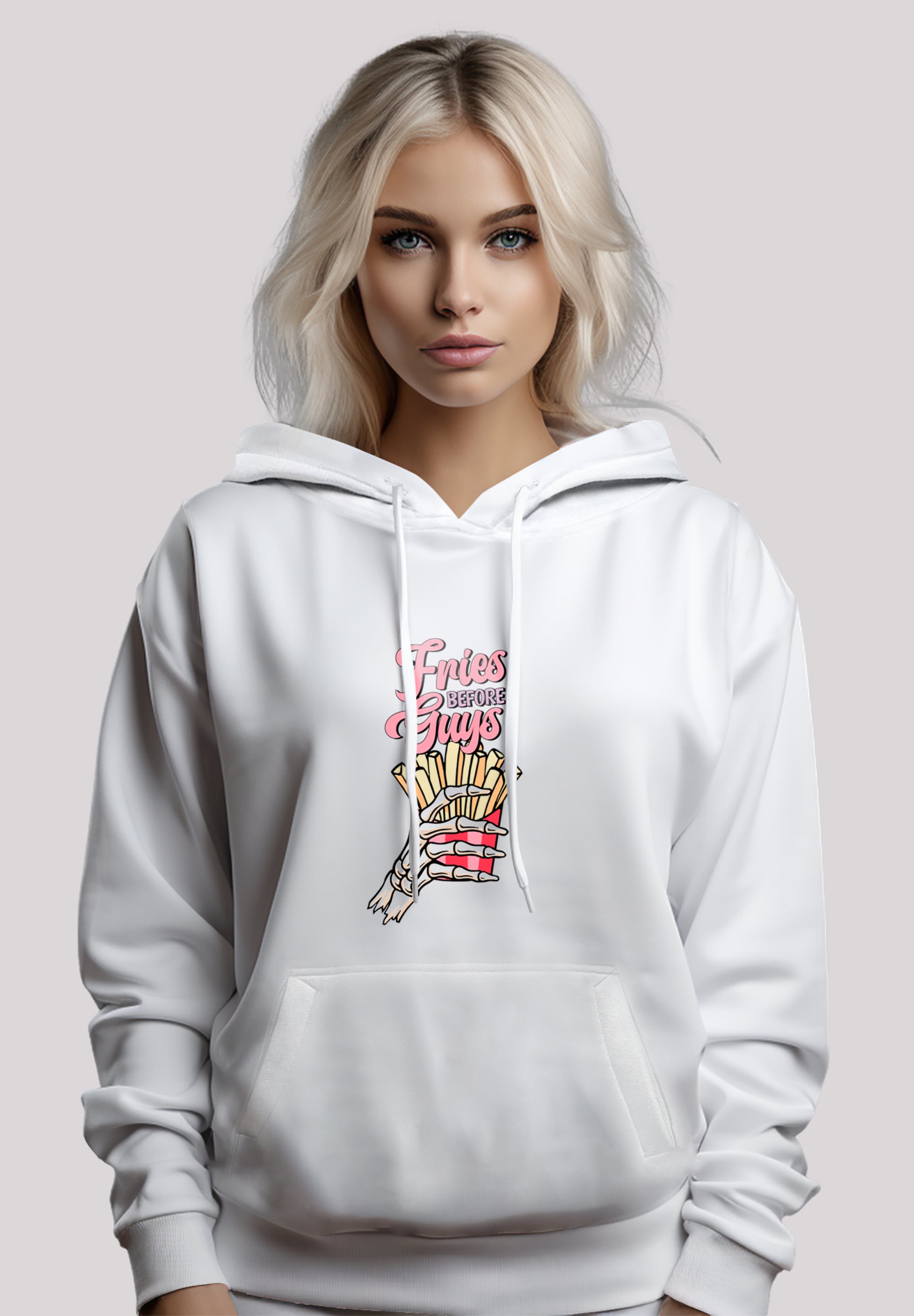 F4NT4STIC Kapuzenpullover "Anti Valentinstag Fries before guys", Premium Qu günstig online kaufen