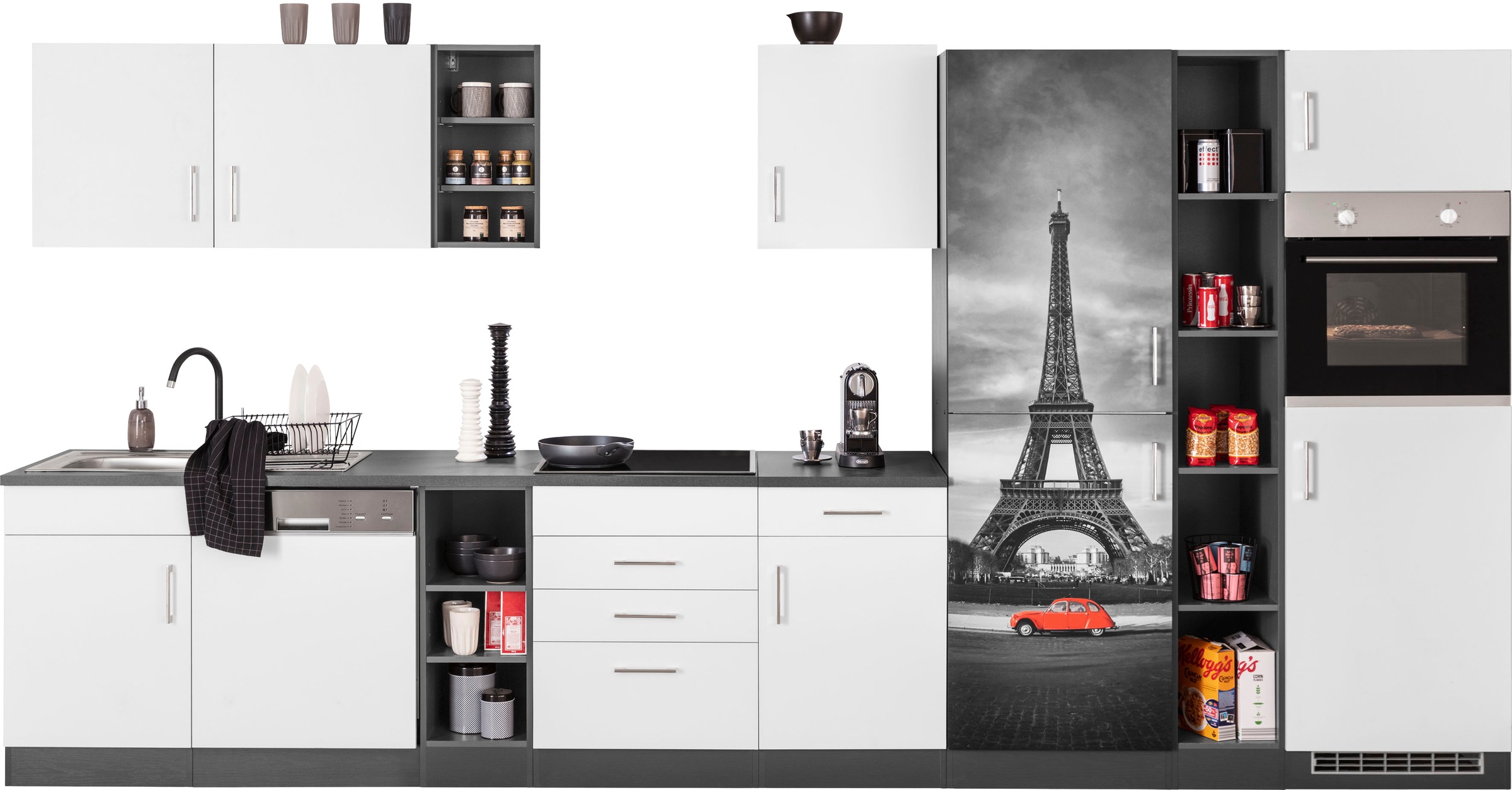 HELD MÖBEL Küchenzeile "Paris", ohne E-Geräte, Breite 400 cm günstig online kaufen