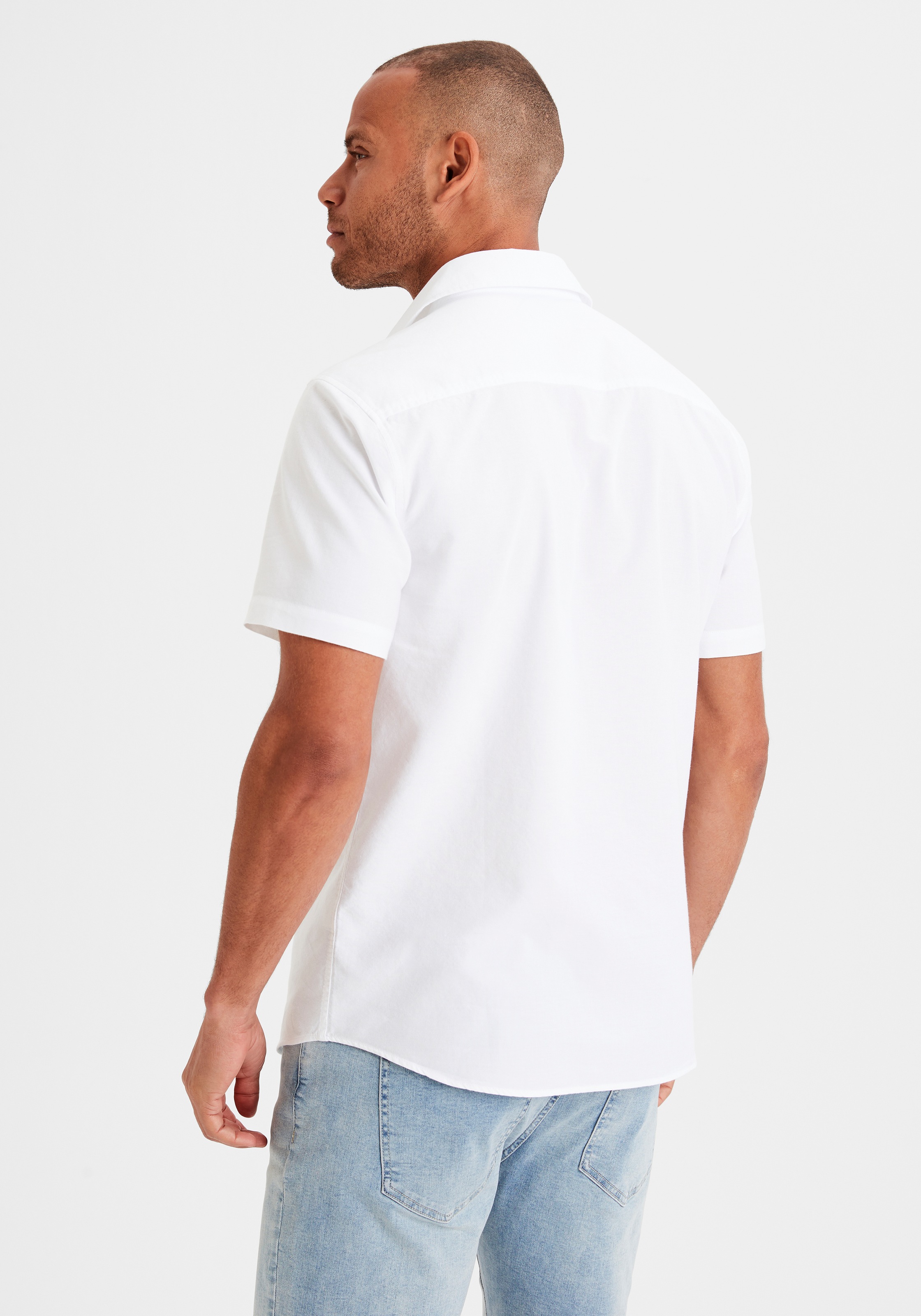 H.I.S Short Sleeve Shirt White XXXL 3