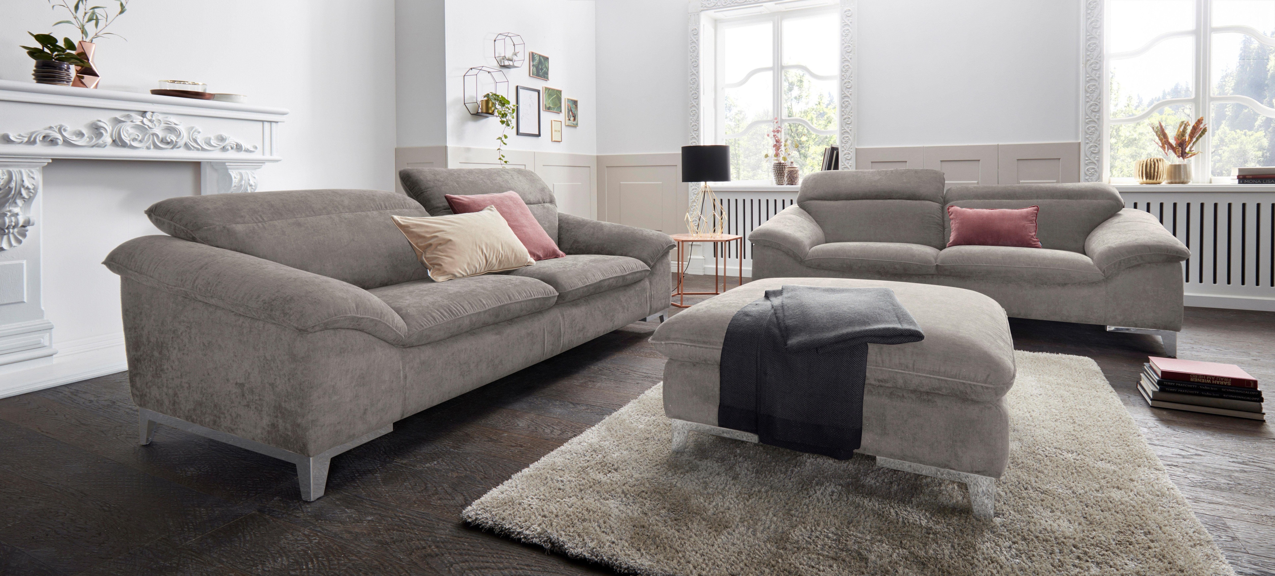 Thumbnail - COTTA Polstergarnitur "Teresa L-Form", (Set), Set bestehend aus: Ecksofa mit Kopfteilverstellung & Hocker