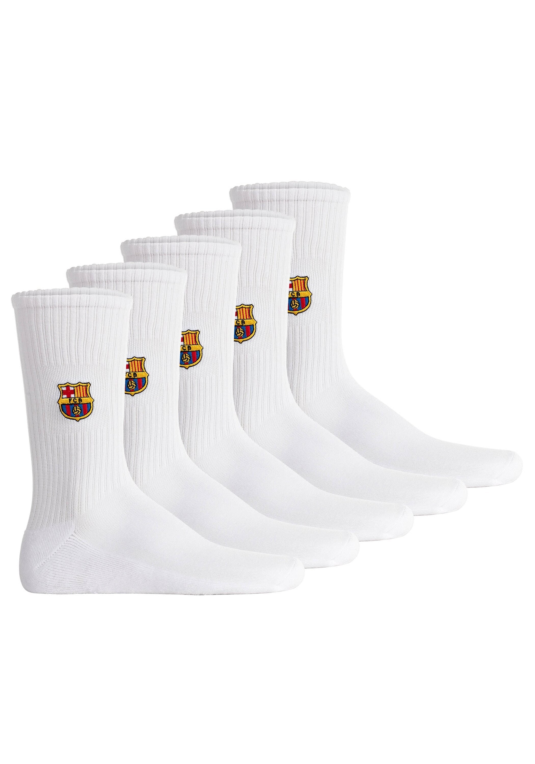 Fc Barcelona Kurzsocken "Socken Fcb Crew Socks 5-Pack Embroidery 5er Pack" 5 Paar Tlg.