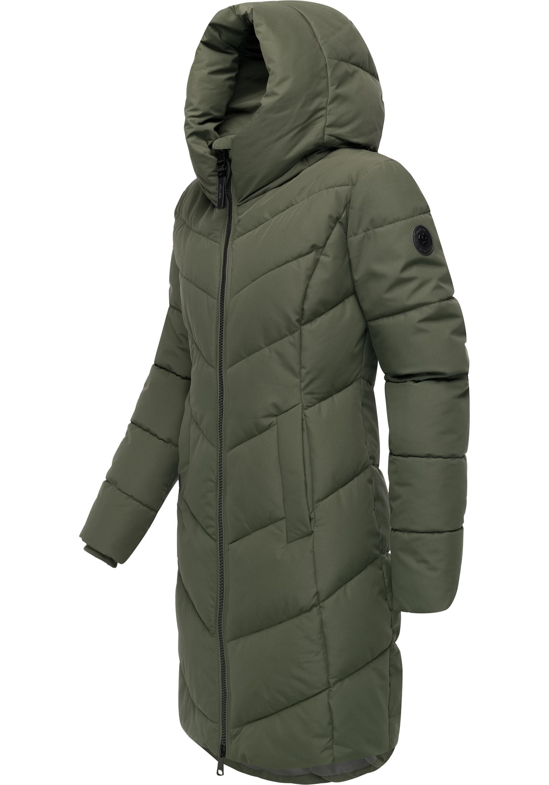 Ragwear Steppmantel »Natalin YOUMODO«, Warmer Damen Wintermantel mit V-Steppung und Kapuze