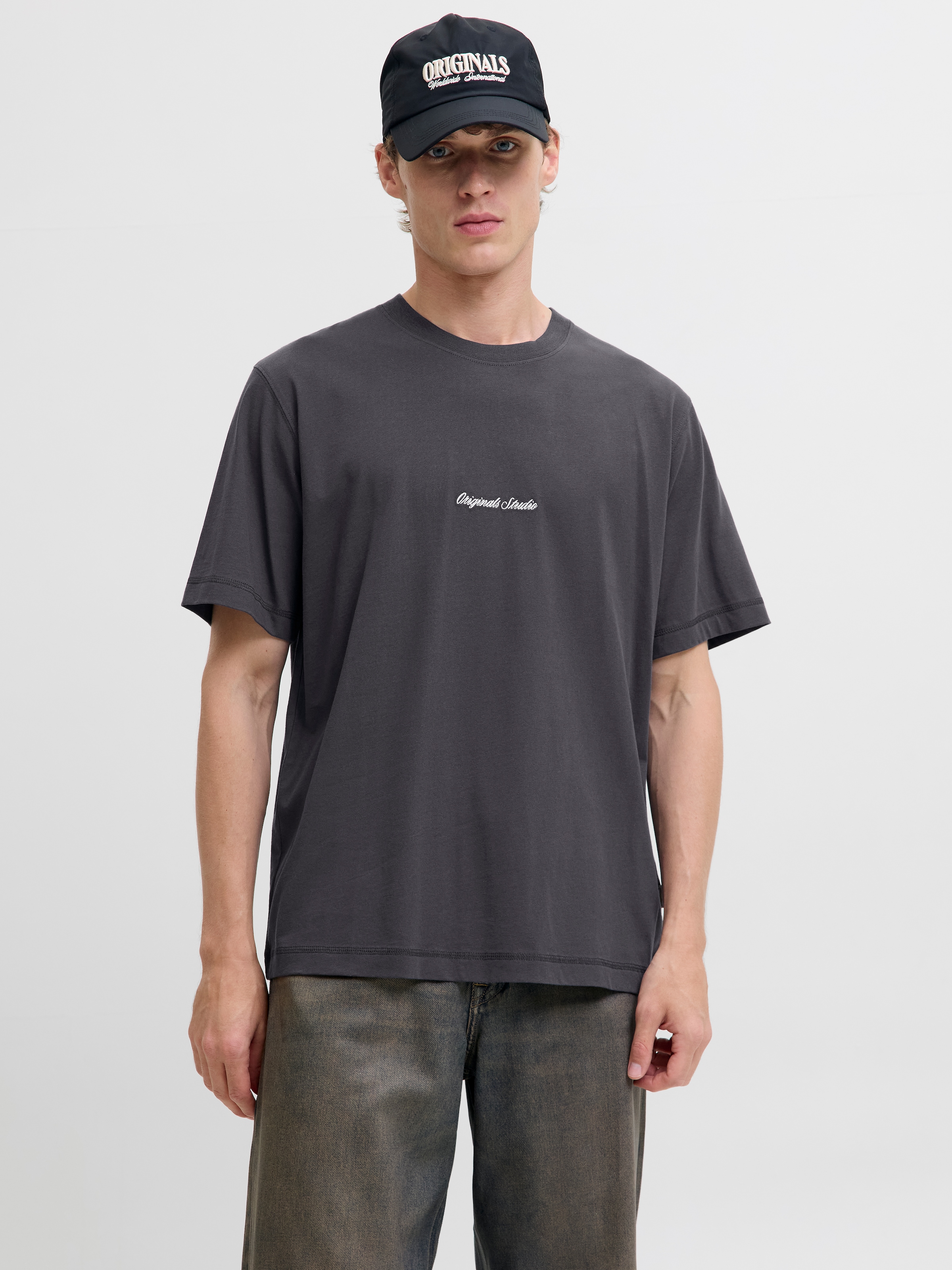 Jack & Jones Kurzarmshirt "JORNORREBRO EMB TEE SS CREW NECK NOOS" mit Logo günstig online kaufen